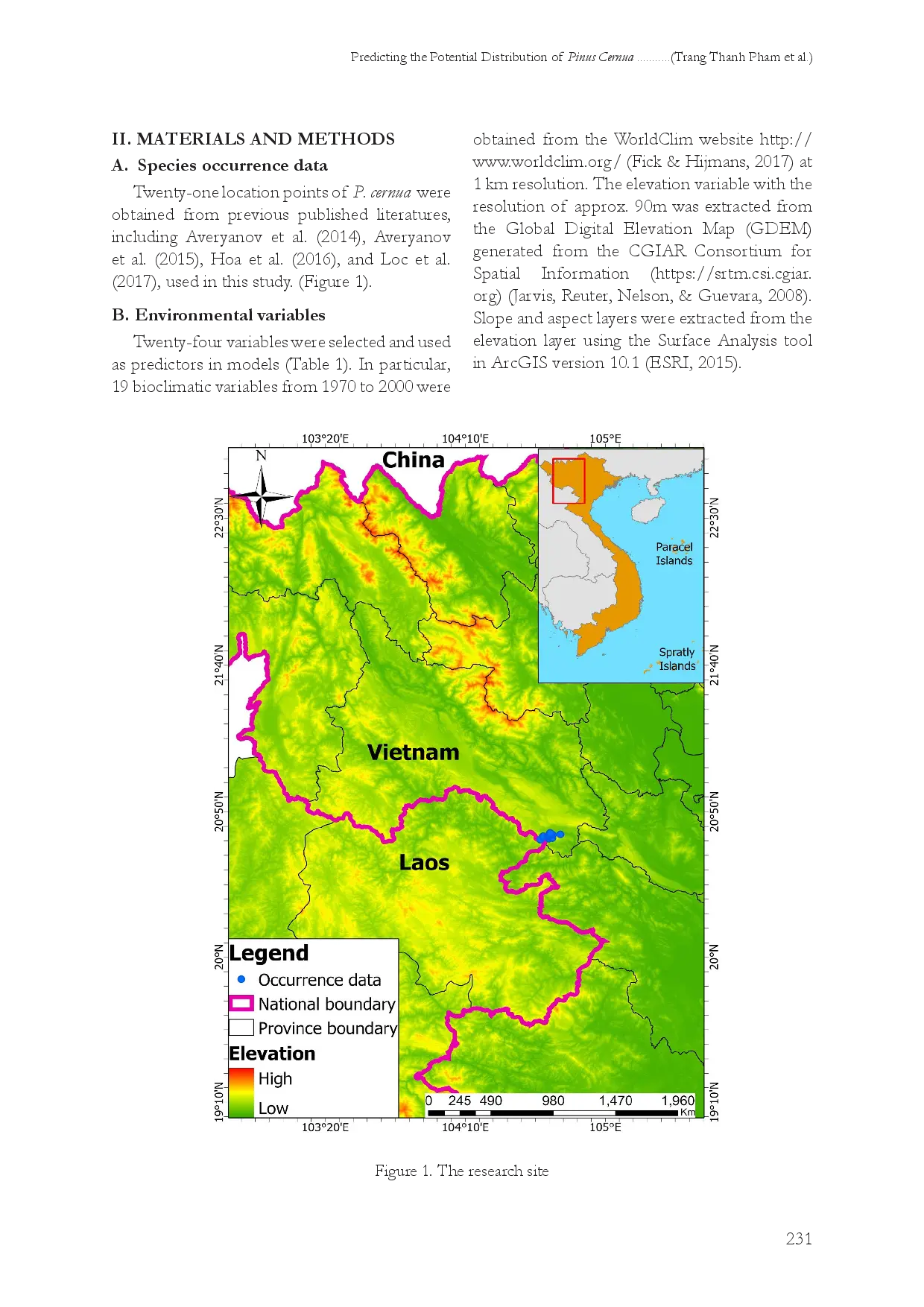 juris PREDICTING THE POTENTIAL DISTRIBUTION OF Pinus cernua L K PHAN EX AVER K S NGUYEN AND T H NGUYEN A CRITICALLY ENDANGERED CONIFER SPECIES