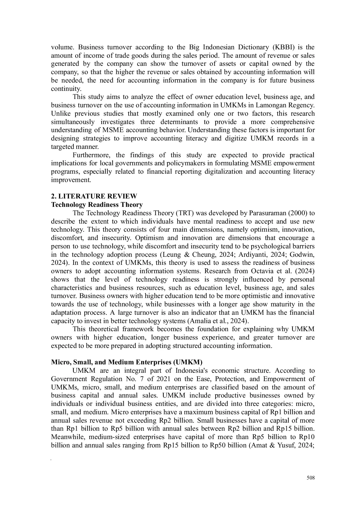 JURIS Analysis of Factors Affecting Accounting Information Users in UMKM in Lamongan District