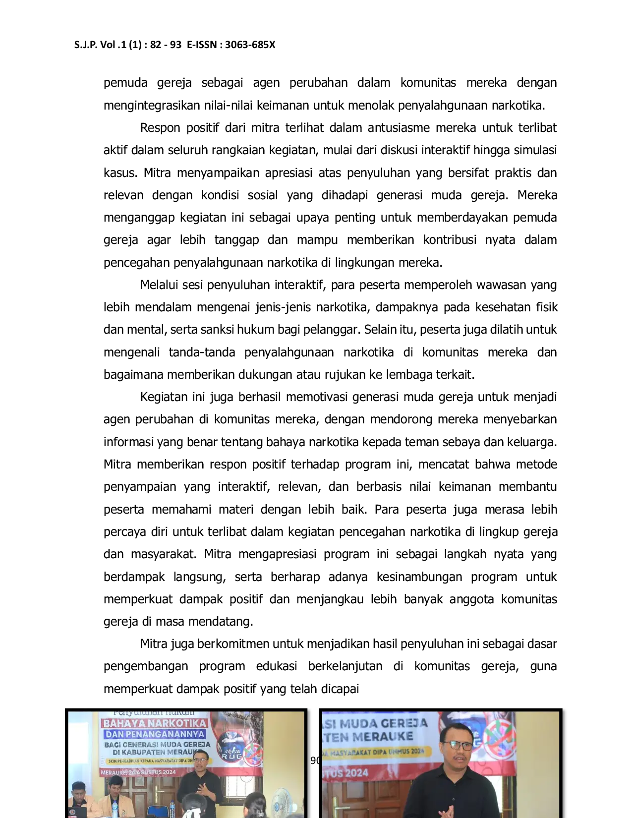 JURIS Penyuluhan Hukum Bahaya Narkotika dan Penanganannya Bagi Generasi Muda Gereja di Kabupaten Merauke