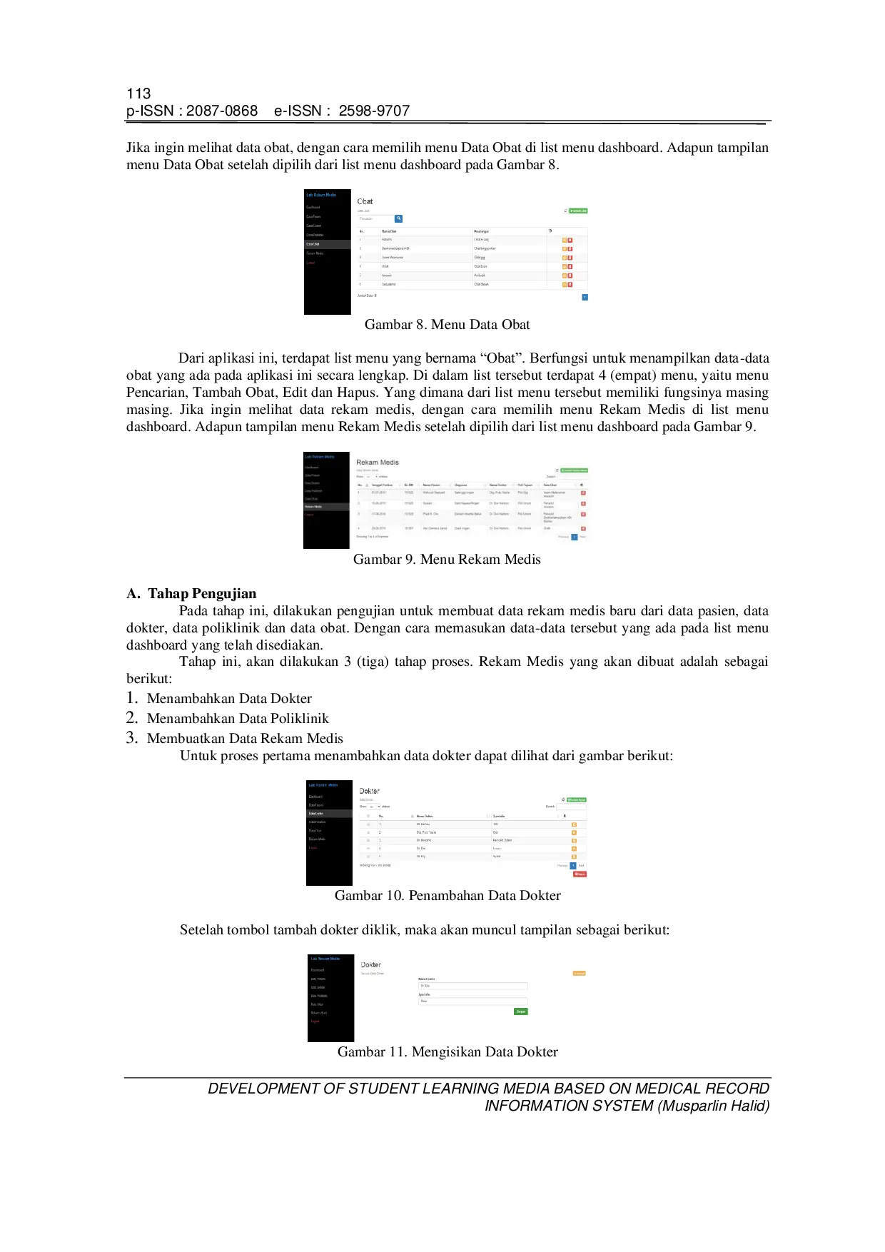 JURIS Development of Student Learning Media Based on Medical Record Information System