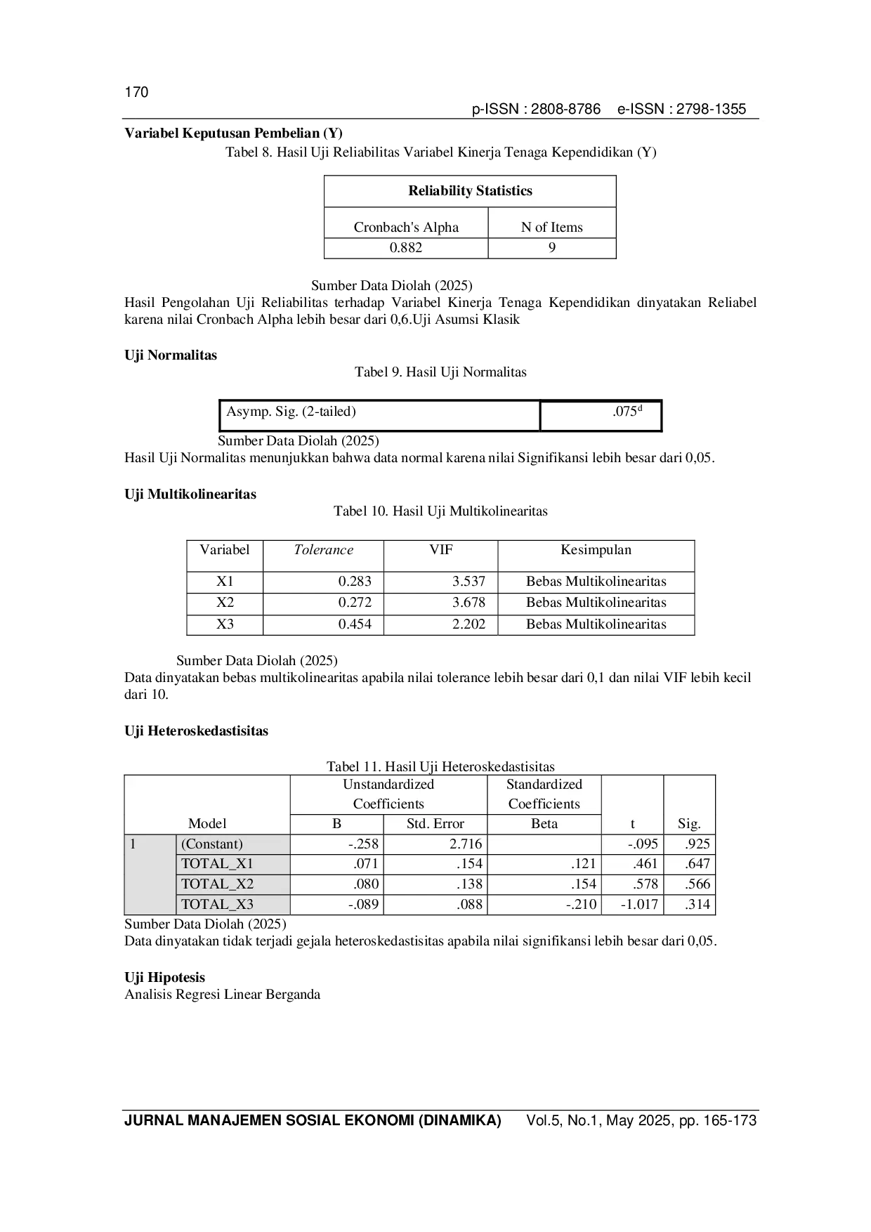 JURIS Pengaruh Orientasi Kerja Disiplin Kerja Dan Training And Development Terhadap Kinerja Tenaga Kependidikan Di Sekolah Kristen Pelita Nusantara Kasih Surakarta