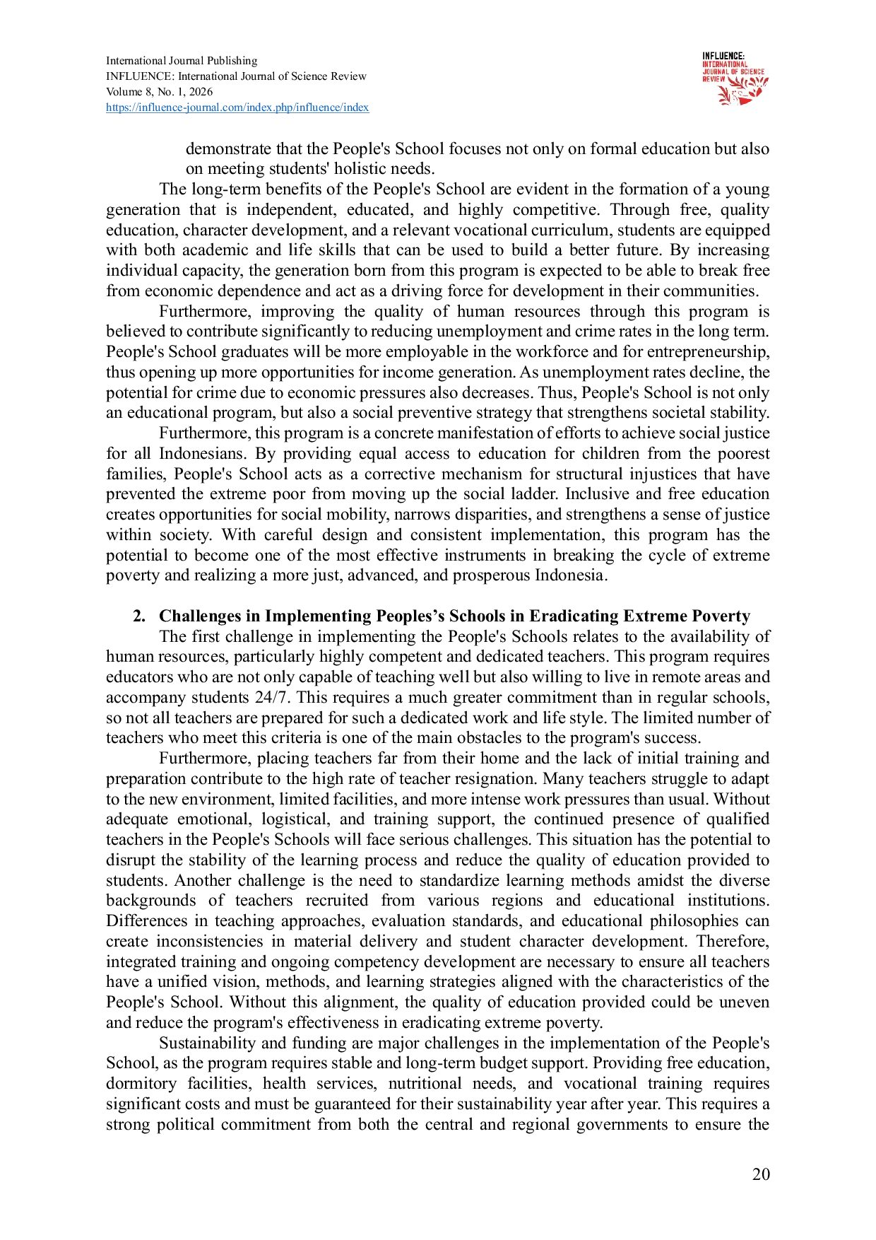 JURIS Community School Based Social Protection Breaking Out of the Cycle of Extreme Poverty