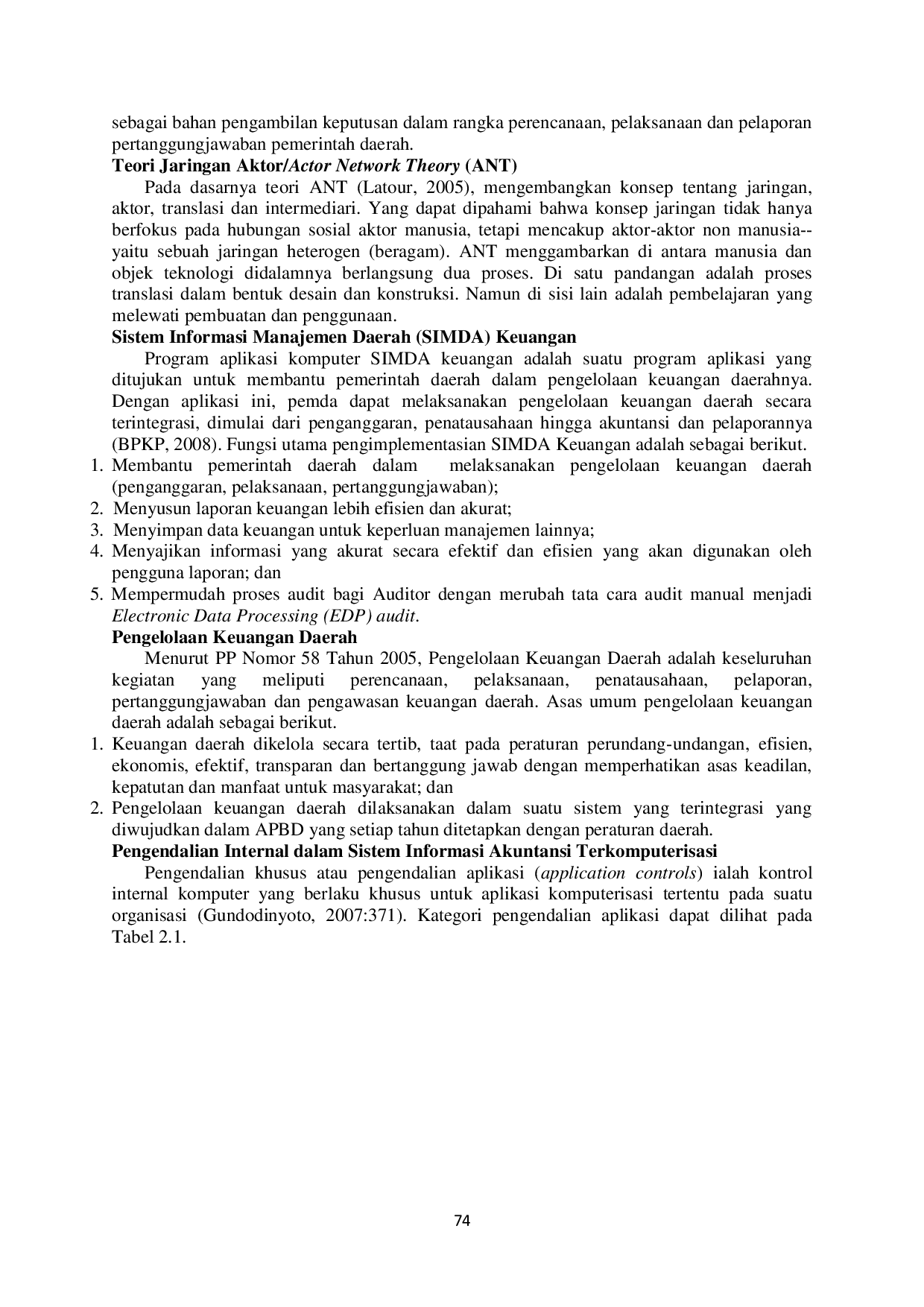 JURIS Analisis Penerapan Sistem Informasi Manajemen Daerah SIMDA Keuangan dalam Pengelolaan Keuangan Daerah Pemerintah Kota Manado