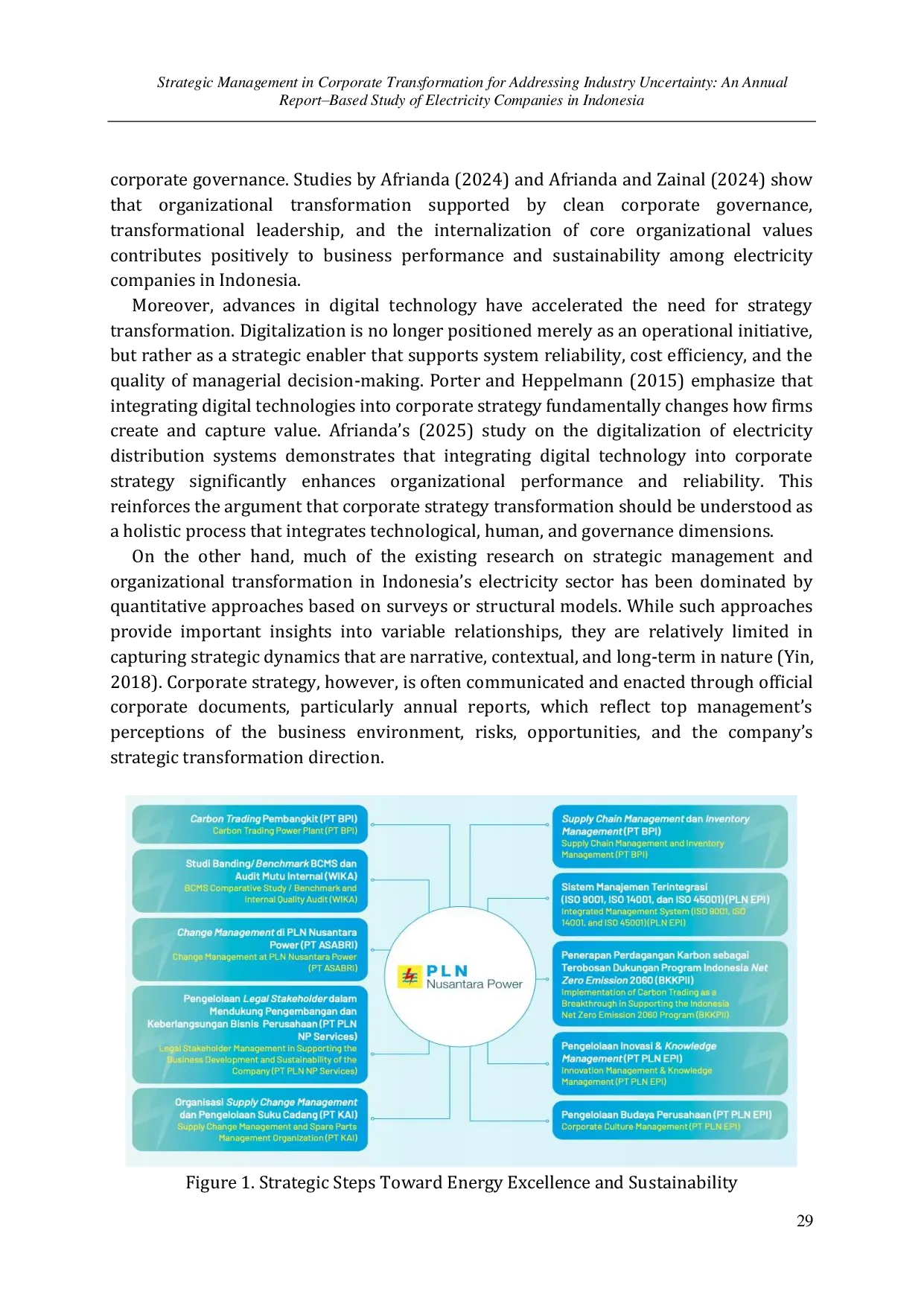 JURIS Strategic Management in Corporate Transformation for Addressing Industry Uncertainty An Annual Report Based Study of Electricity Companies in Indonesia