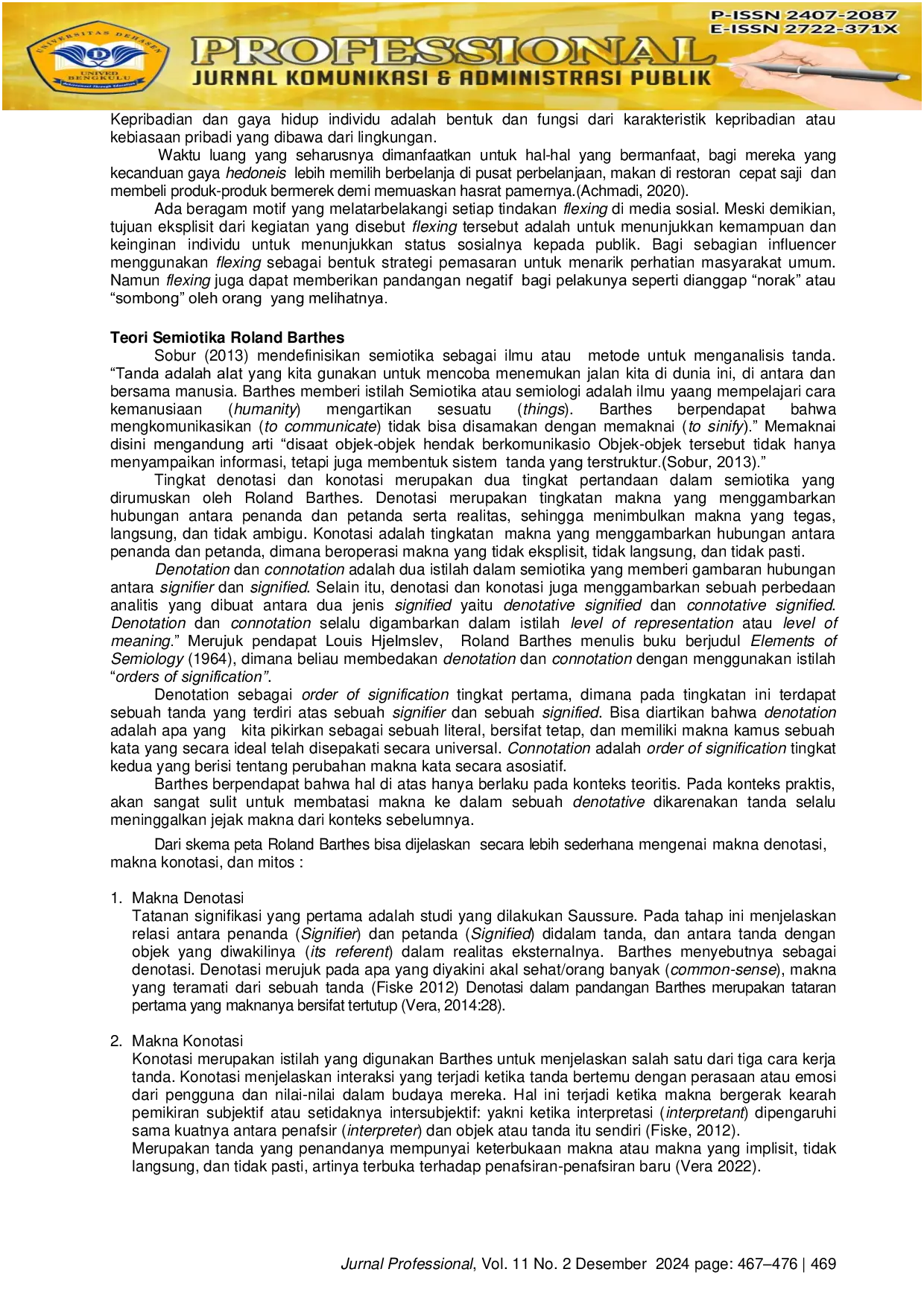 JURIS Fenomena Flexing Seleb Tiktok Adeline Margaret Sebagai Komunikasi Simbolik