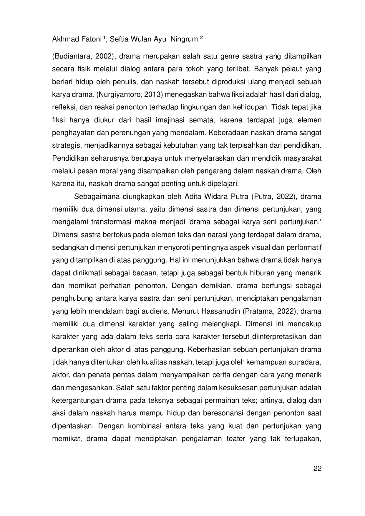 JURIS Analisis Struktural Naskah Drama Berjudul Senja dengan Dua Kelelawar Karya Kridjomulyo