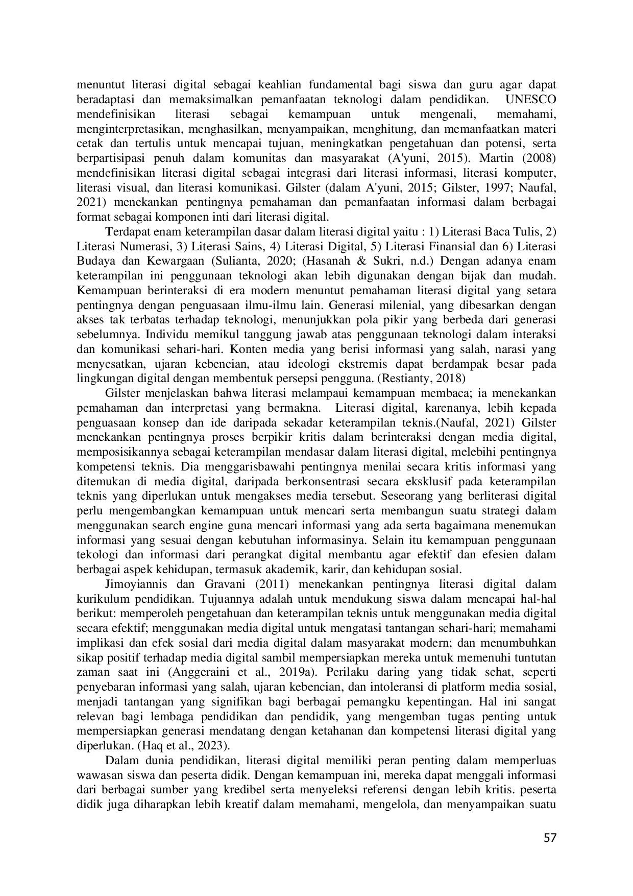 JURIS Peran Literasi Digital Dalam Meningkatkan Kualitas Pembelajaran Berbasis Teknologi