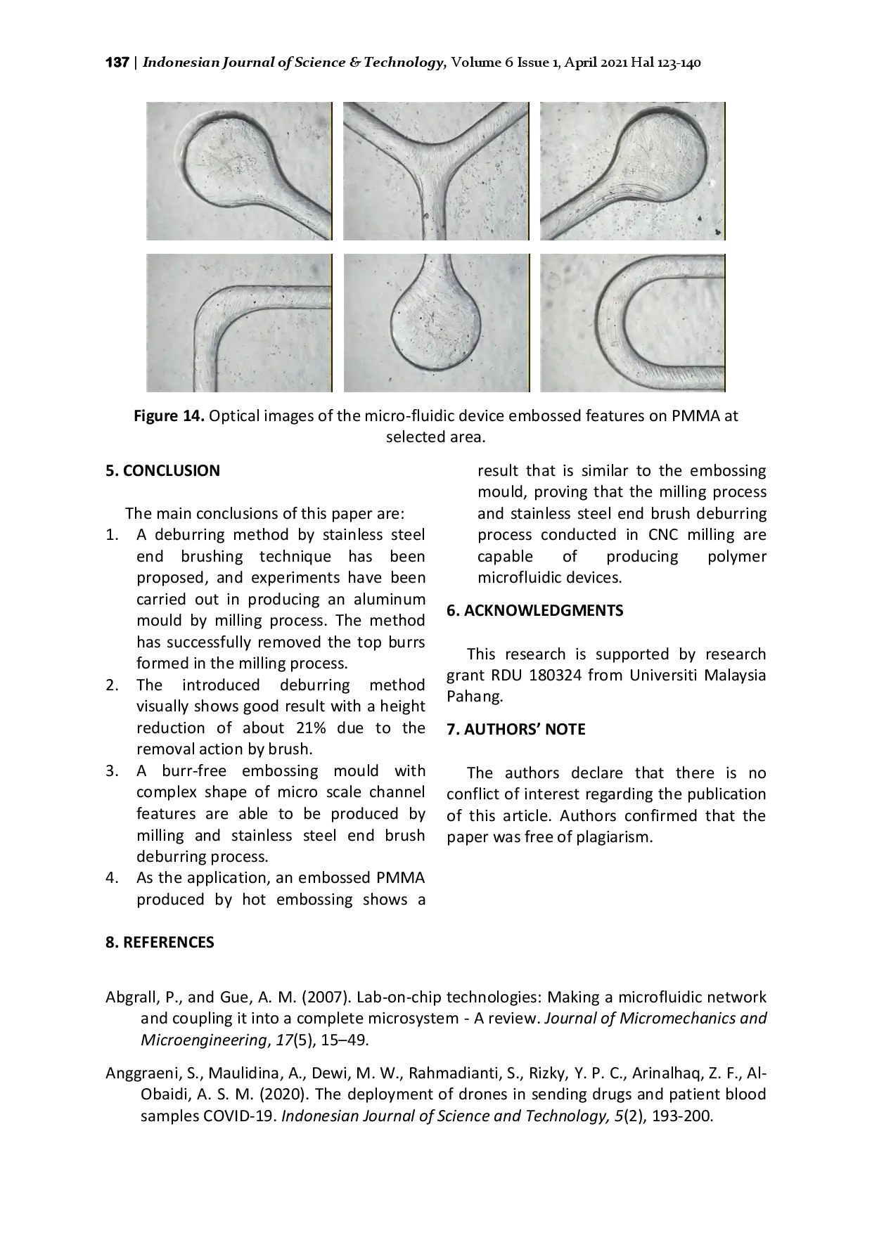 juris Deburring Method of Aluminum Mould Produced by Milling Process for Microfluidic Device Fabrication