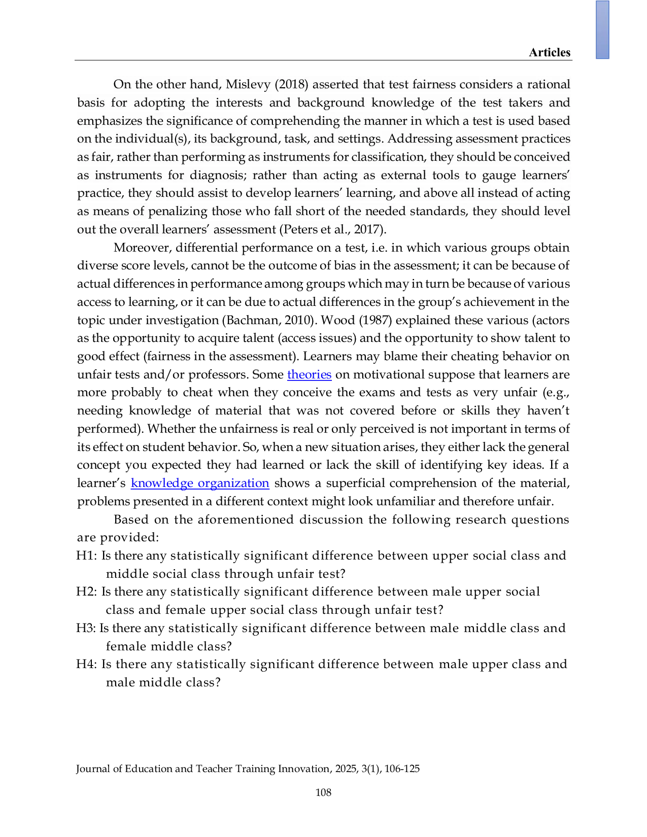 JURIS Reactions of Efl Learners to an Unfairness Test