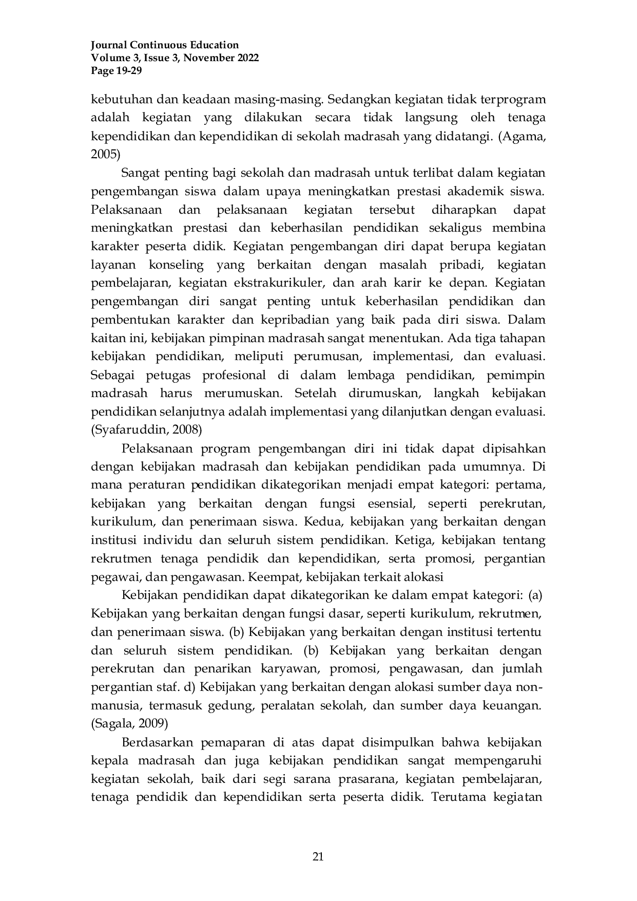 JURIS Penanaman Nilai Karakter Peserta Didik Melalui Program Pengembangan Diri