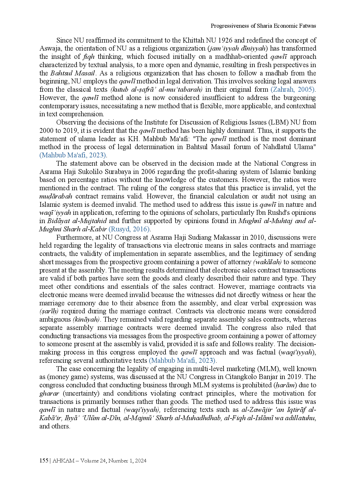 juris The Progressiveness of Sharia Economic Fatwas Direction of Islamic Legal Thoughts within NU and Muhammadiyah