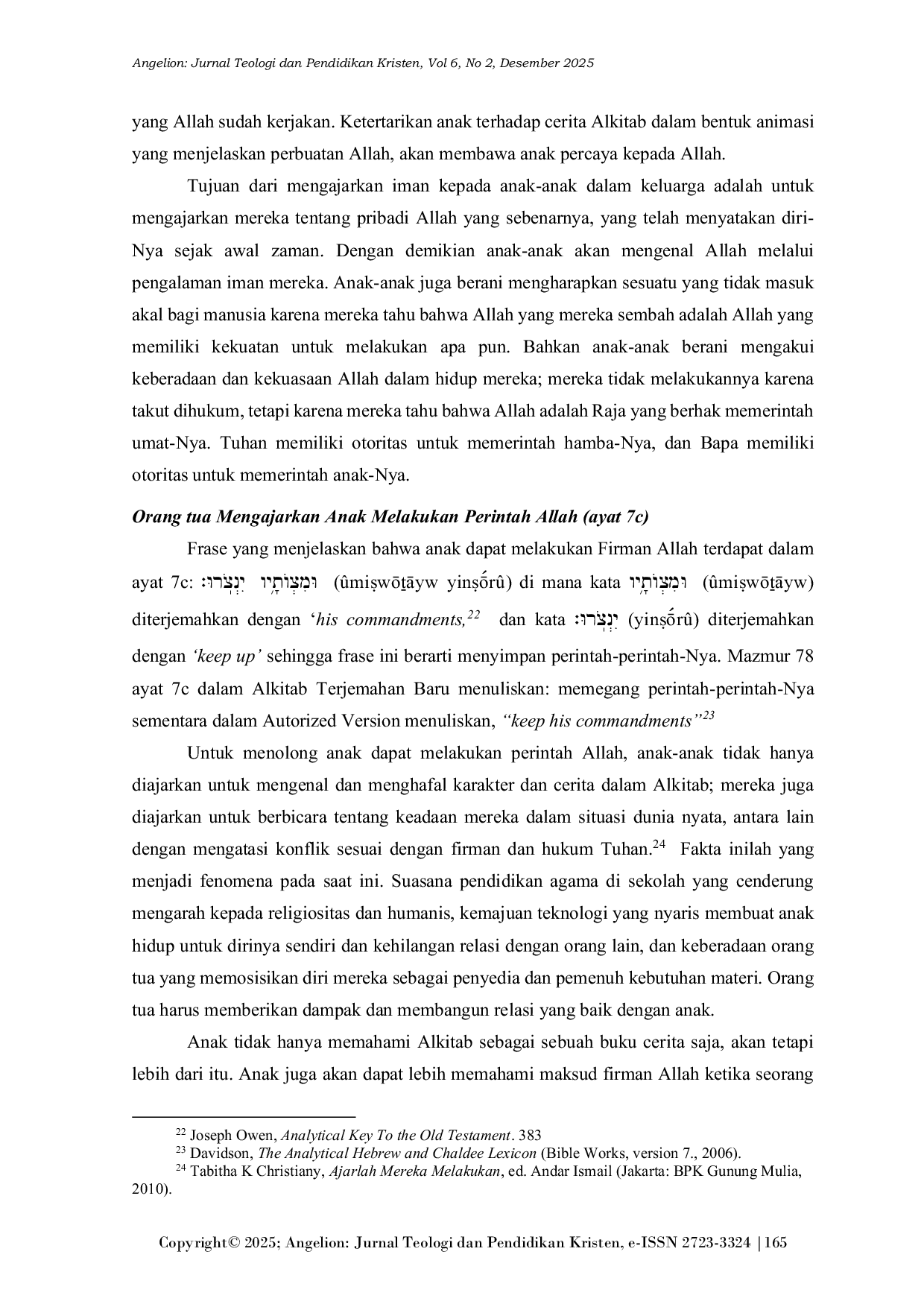 JURIS Fungsi Kepemimpinan Keluarga Berdasarkan Mazmur 78 di Era Digital