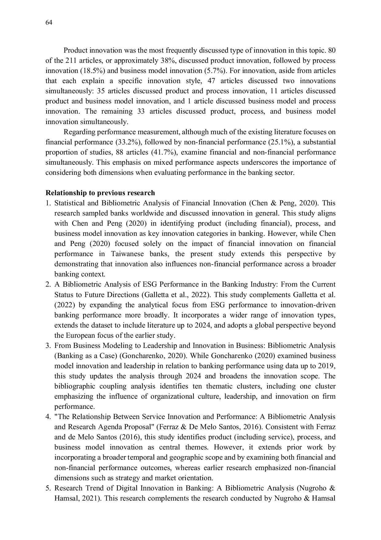 JURIS The Role of Innovation on Performance in Banking Sector A Bibliometric Analysis