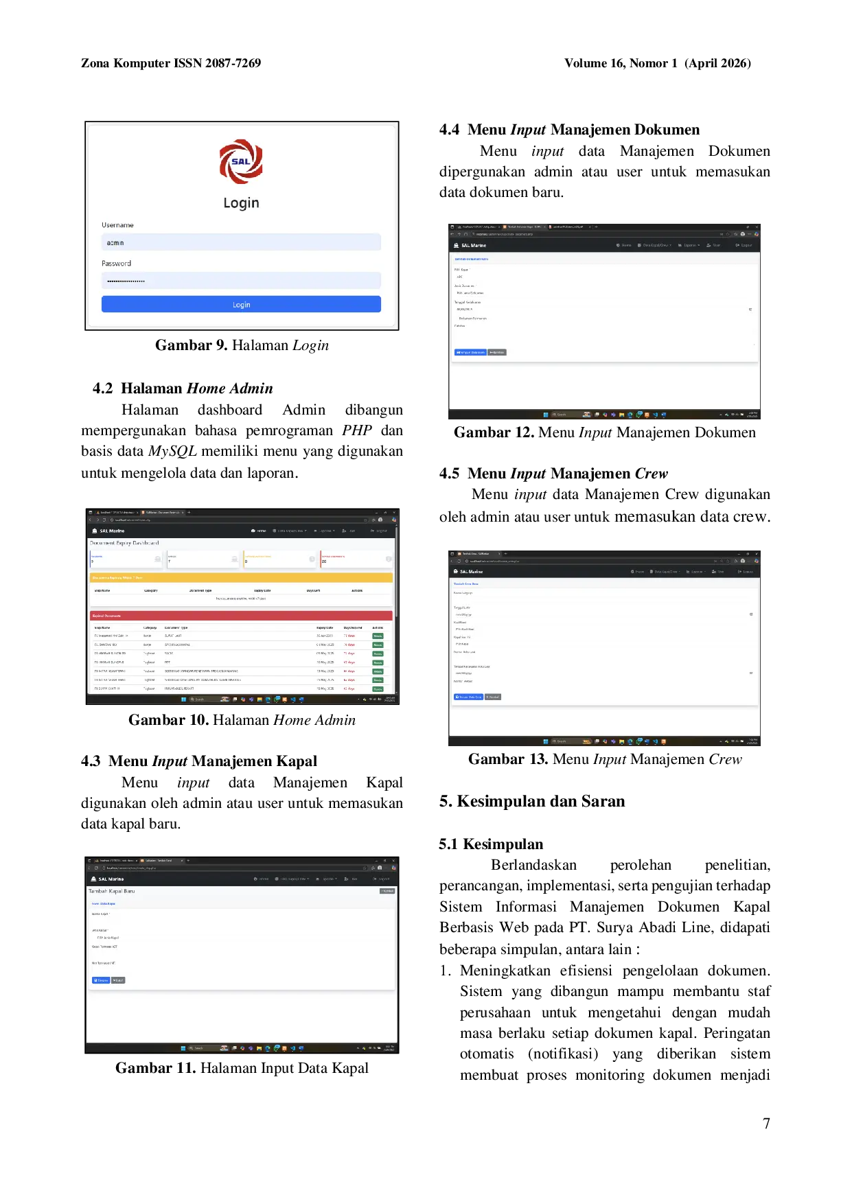 JURIS Sistem Informasi Manajemen Dokumen Kapal Berbasis Web