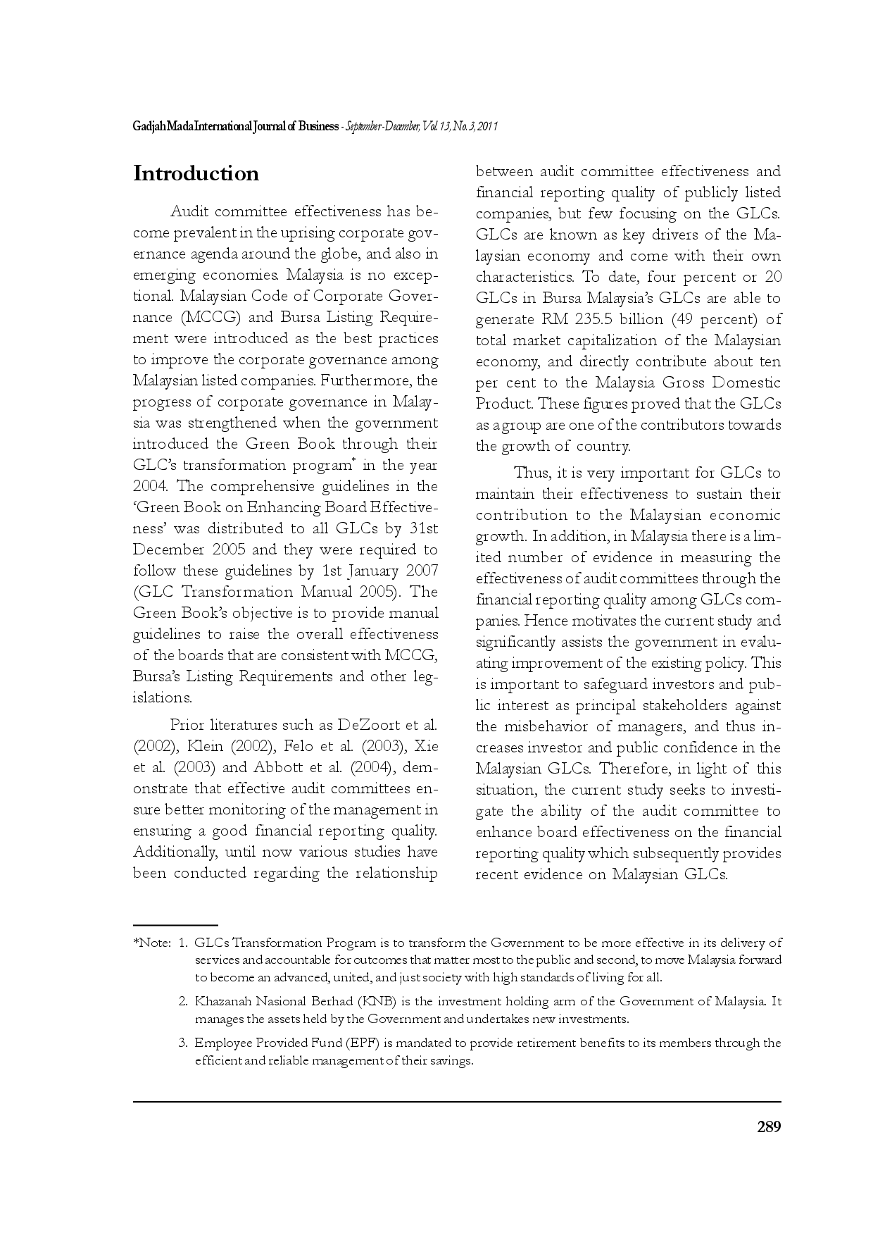 juris An Investigation on the Audit Committees Effectiveness The Case for GLCs in Malaysia