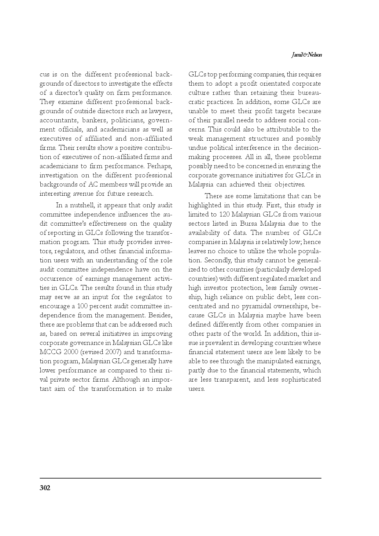 juris An Investigation on the Audit Committees Effectiveness The Case for GLCs in Malaysia