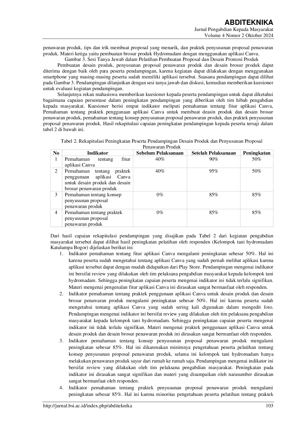 JURIS Pendampingan Dan Pelatihan Untuk Mengoptimalkan Pengetahuan Kelompok Tani Hydromadam Kelurahan Katulampa