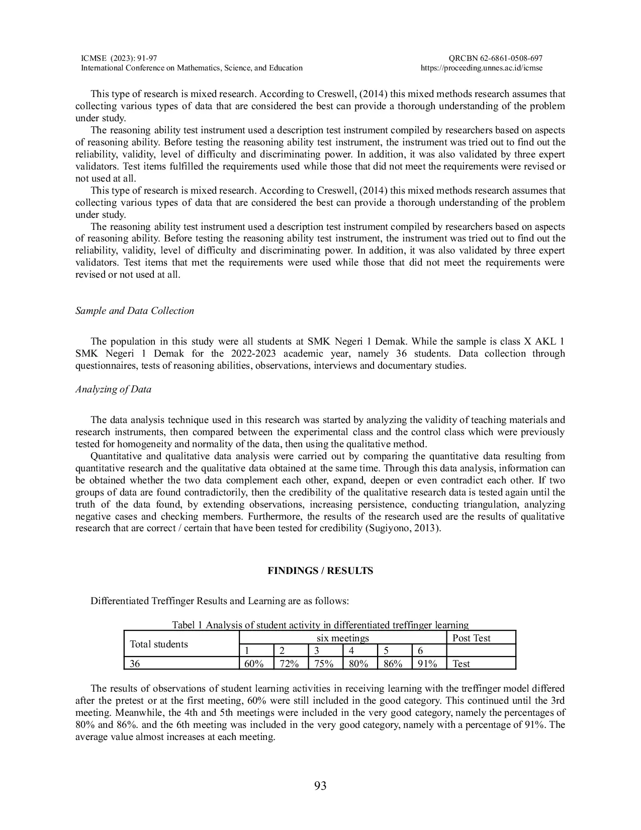 JURIS Mathematical Reasoning Ability Analysis of Vocational High School Students in The Differentiated Treffinger Learning Model