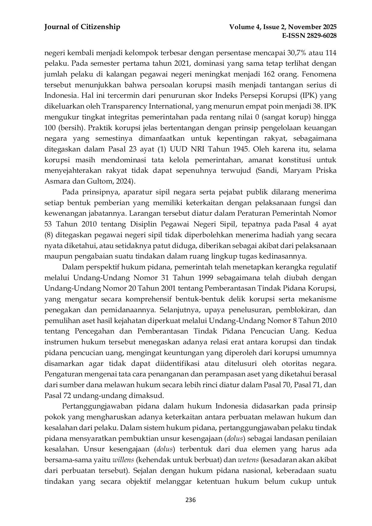 JURIS Pertanggungjawaban Pidana dan Pembuktian Terbalik Dalam Tindak Pidana Korupsi dan Pencucian Uang oleh Pegawai Direktorat Jenderal Pajak Studi Kasus Rafael Alun Trisambodo