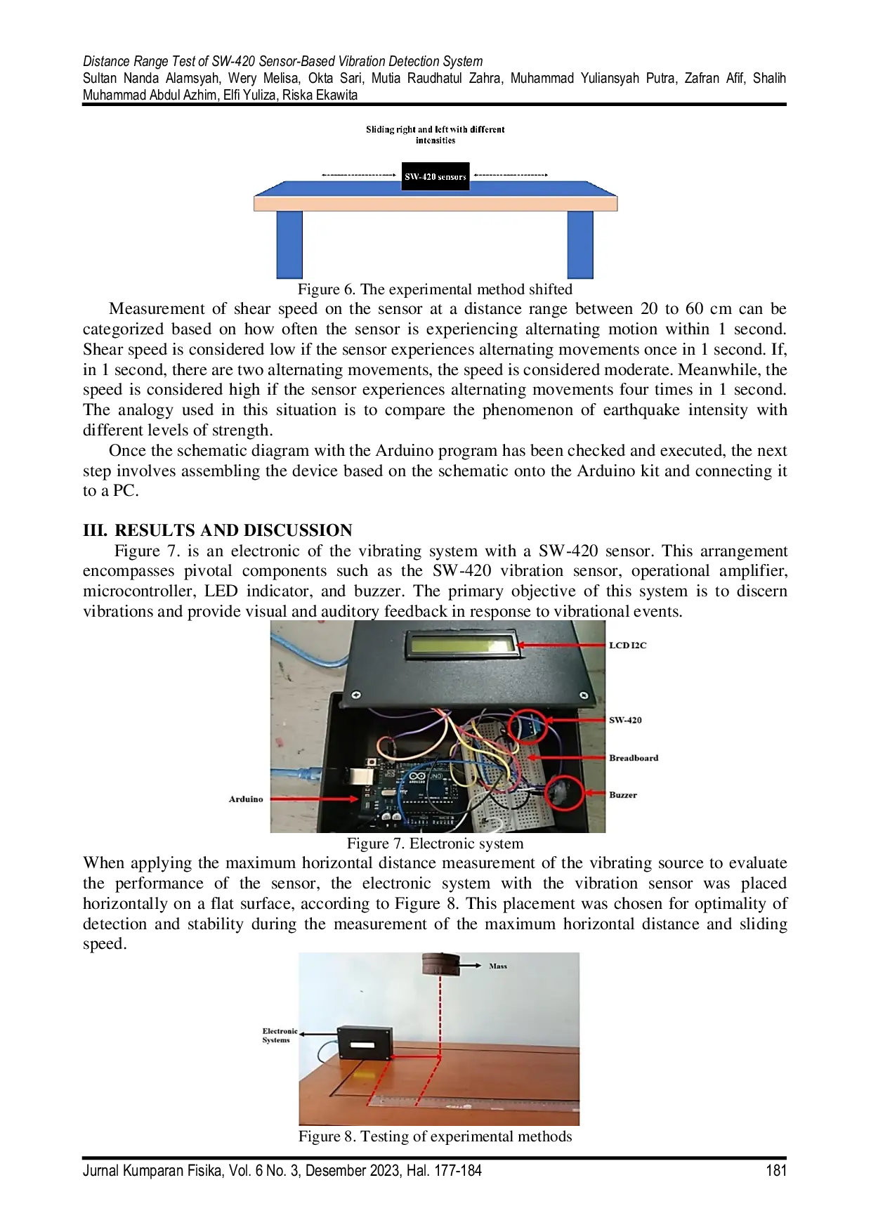 JURIS Distance Range Test of Sw 420 Sensor Based Vibration Detection System