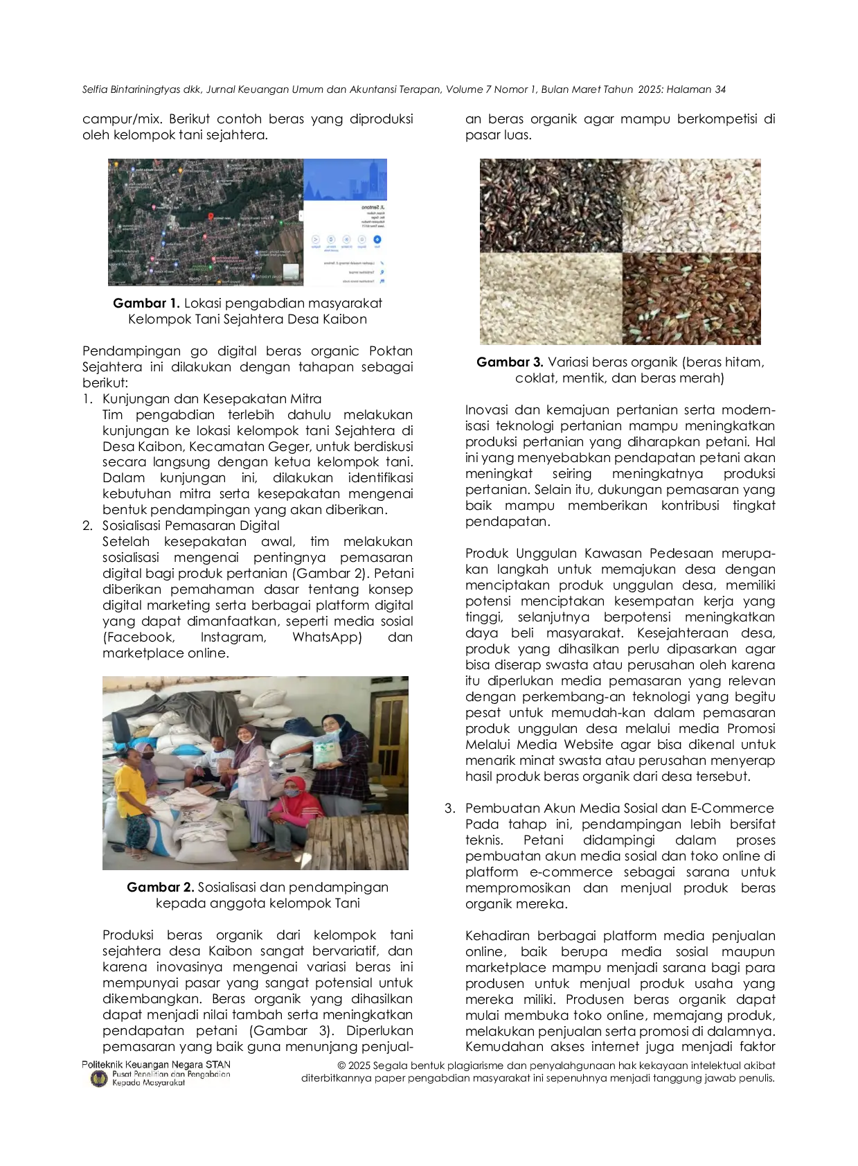 JURIS Pendampingan Go Digital Beras Organik Poktan Sejahtera Desa Kaibon Kabupaten Madiun