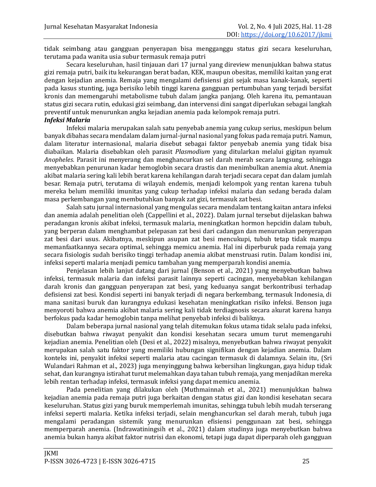 JURIS Faktor faktor Yang Mempengaruhi Kejadian Anemia Pada Remaja Putri