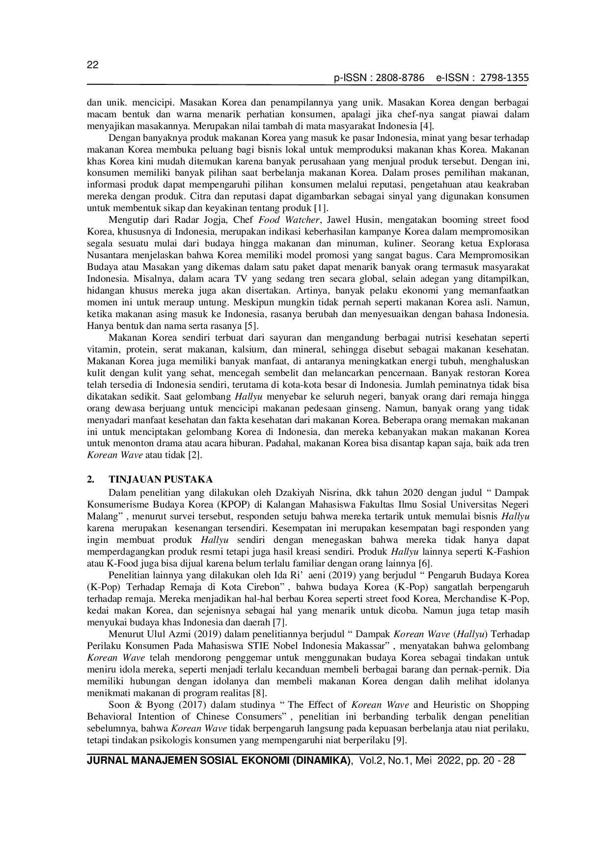 JURIS Eksistensi Korean Street Food Ramah Muslim Dalam Meningkatkan Kesejahteraan UMKM di Kecamatan Kedungwuni Kabupaten Pekalongan