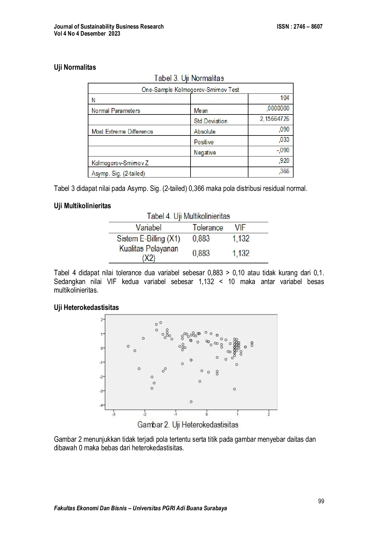 JURIS Pengaruh sistem E Billing dan Kualitas Pelayanan Terhadap Kepatuhan Wajib Pajak Orang Pribadi di KPP Pratama Surabaya Karangpilang Pengaruh sistem E Billing dan Kualitas Pelayanan Terhadap Kepatuhan