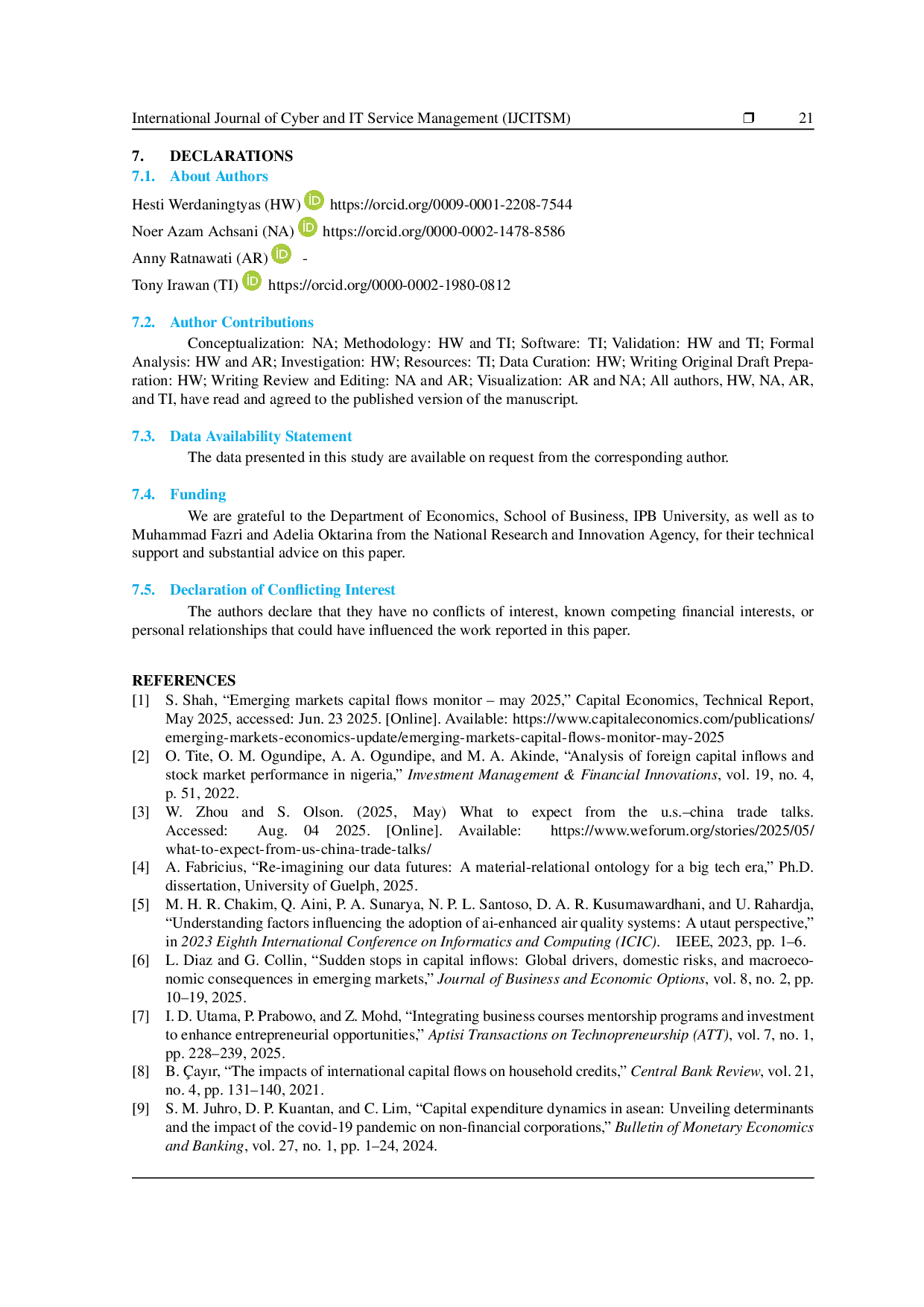 JURIS Unveiling the Hidden Risks of Capital Inflows on Non Financial Firm Performance in Indonesia