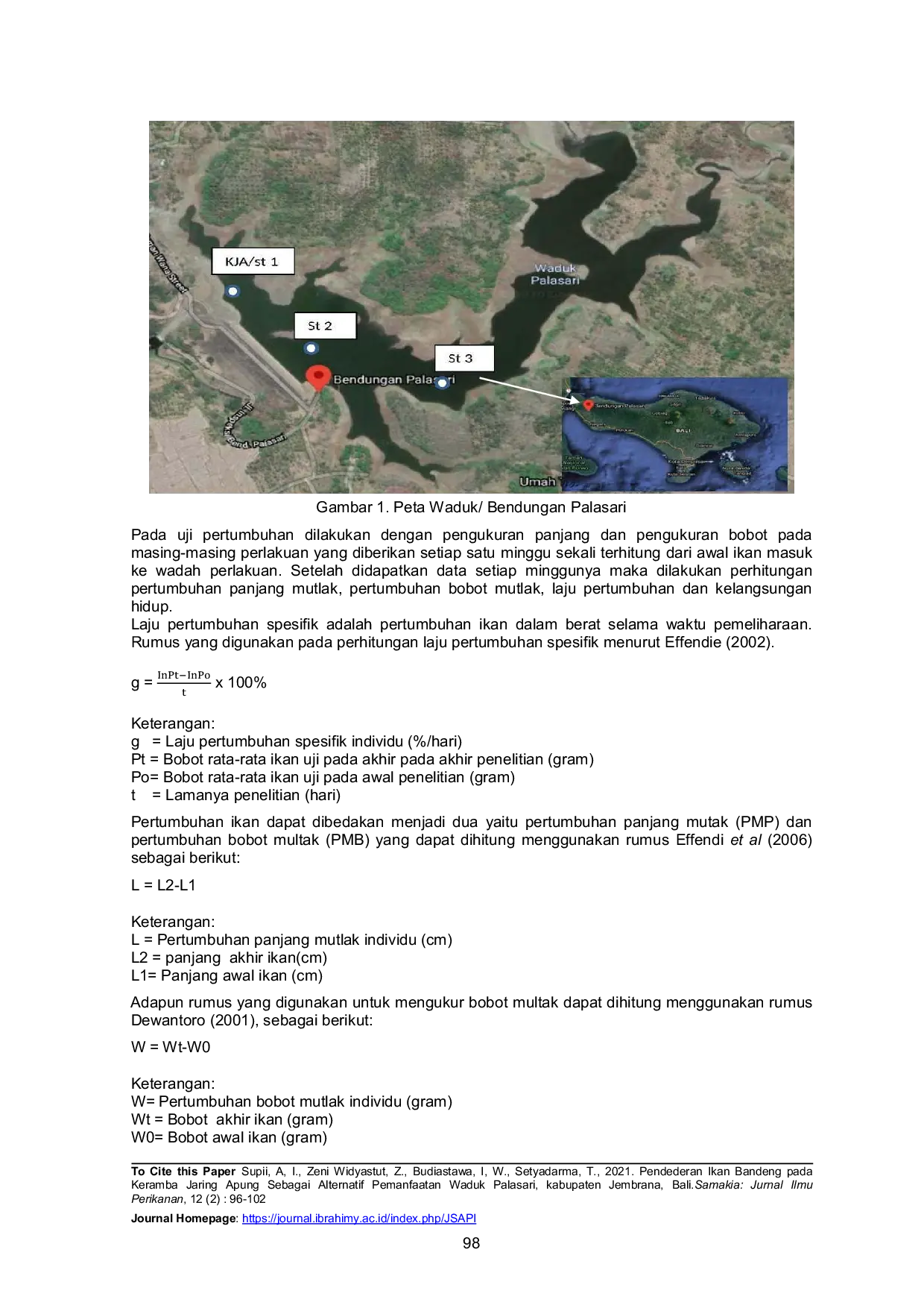 JURIS Pendederan Ikan Bandeng pada Keramba Jaring Apung Sebagai Alternatif Pemanfaatan Waduk Palasari kabupaten Jembrana Bali