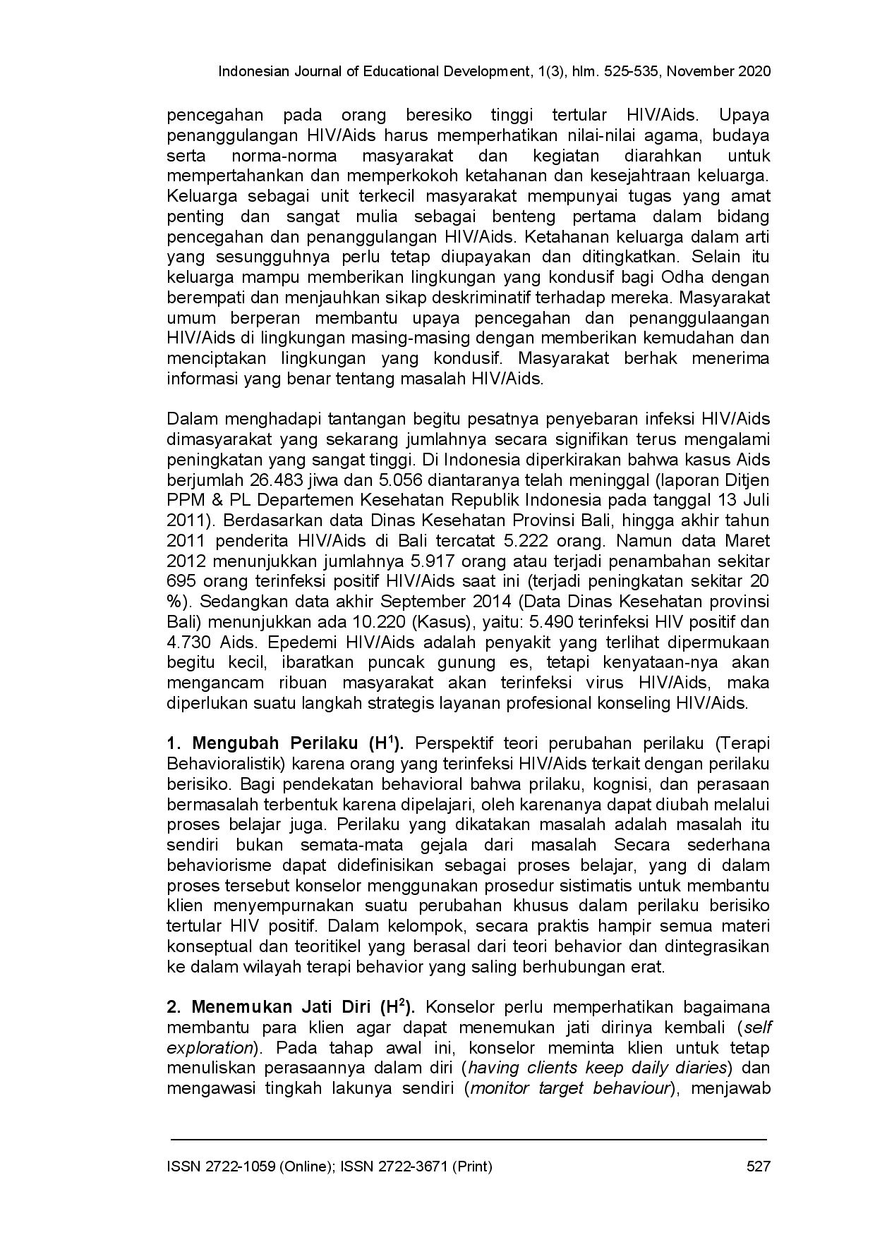 juris Pengembangan model layanan profesional lonseling HIV AIDS di provinsi Bali berbasis front end analysis