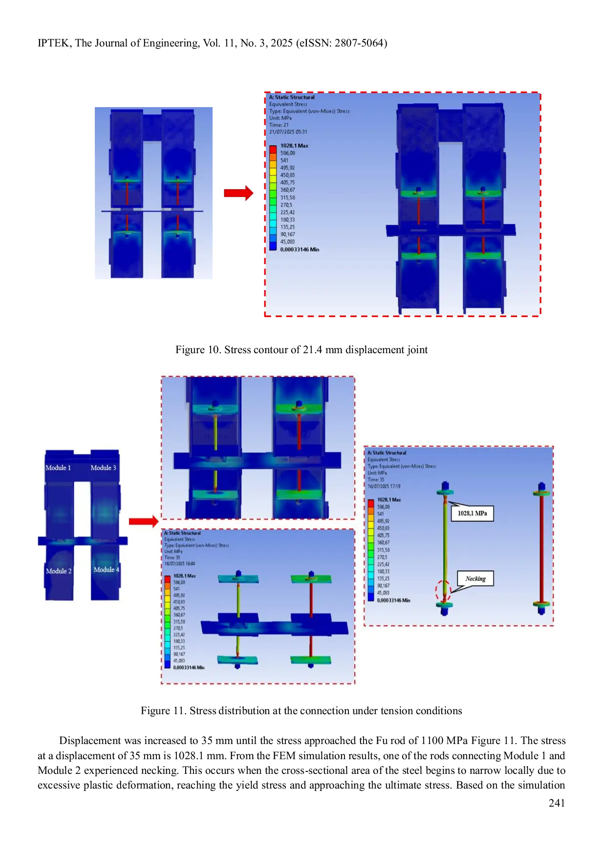 JURIS Tensile Performance of Inter Module Connections for Modular Steel Buildings Using Finite Element Method