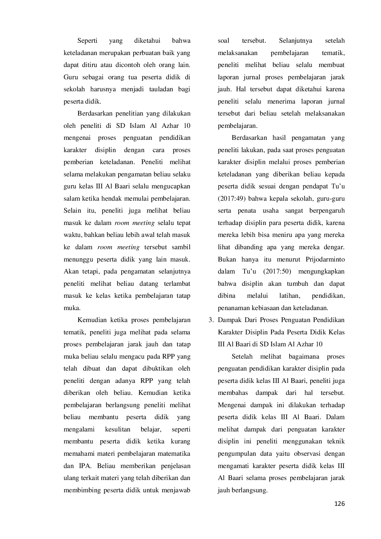 JURIS Implementasi Kompetensi Pedagogik Dan Kepribadian Guru Dalam Penguatan Pendidikan Karakter Disiplin Pada Peserta Didik