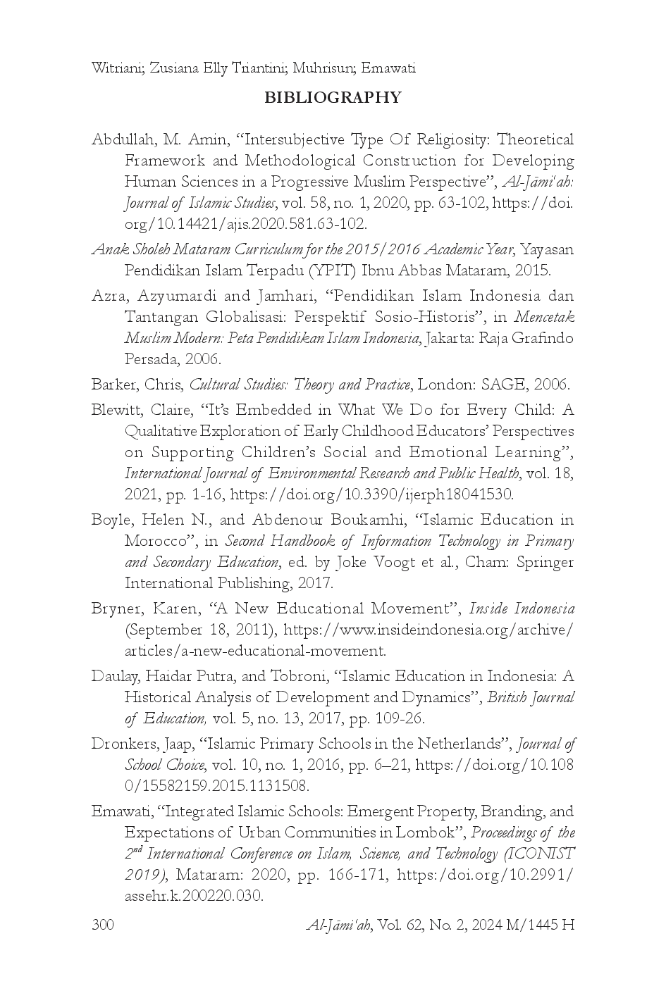 juris Negotiation Identity and Religious Expression in Early Childhood A Case Study of SDITs in Lombok Indonesia