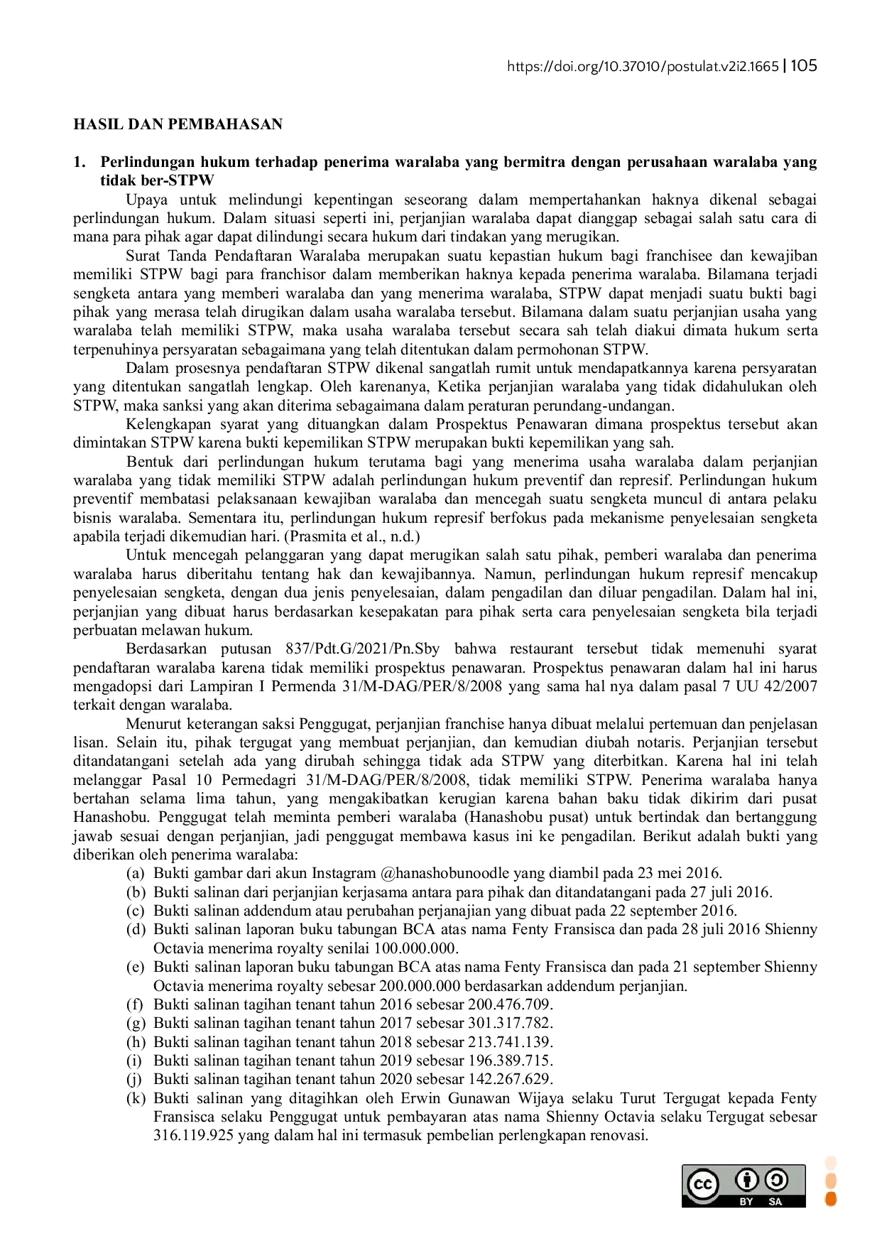 JURIS Juridical Analysis of Sanctions for Business Actors Who Do Not Register Franchise Registration Certificates