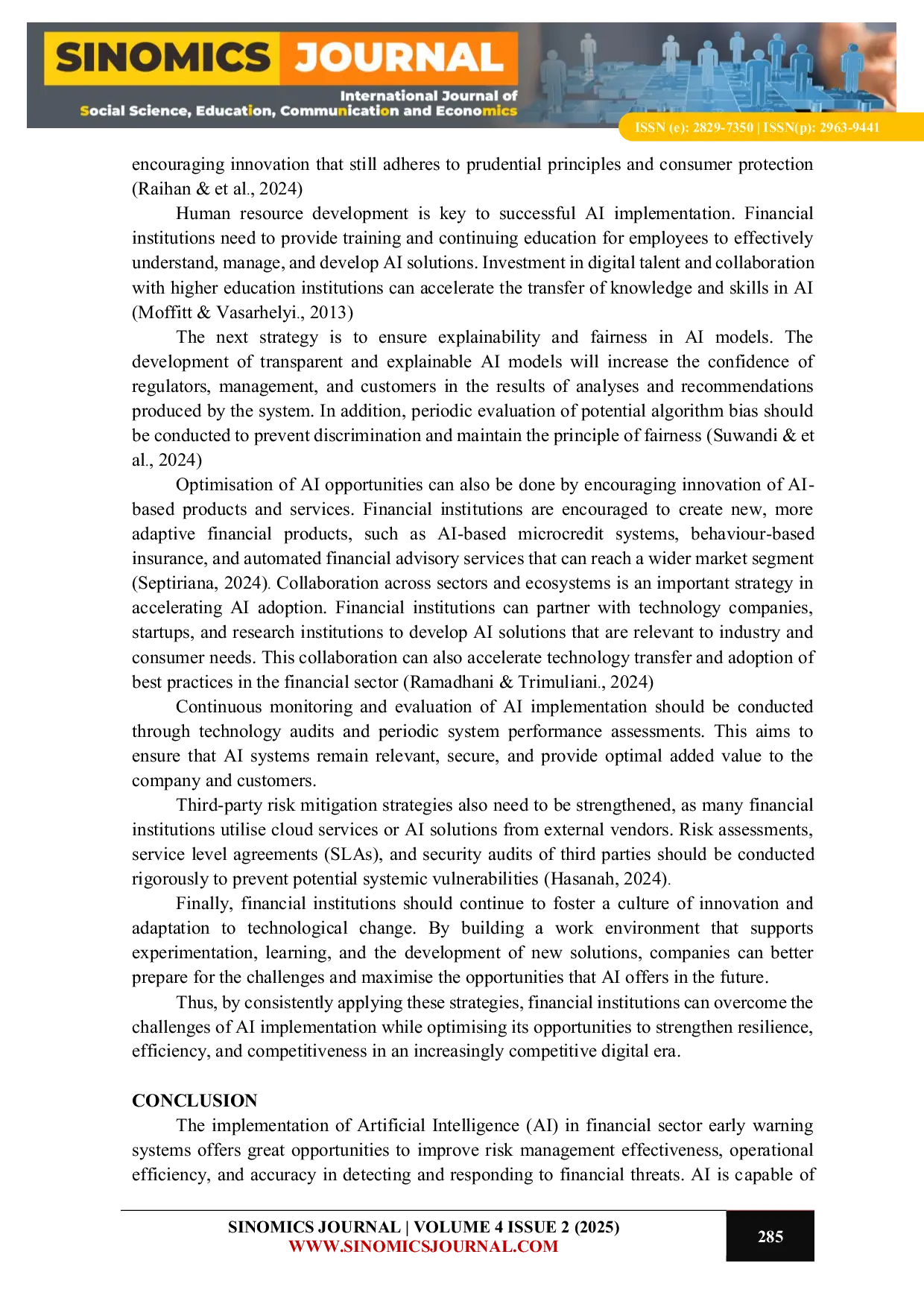 JURIS Challenges and Opportunities of AI Implementation in Financial Sector Early Warning System