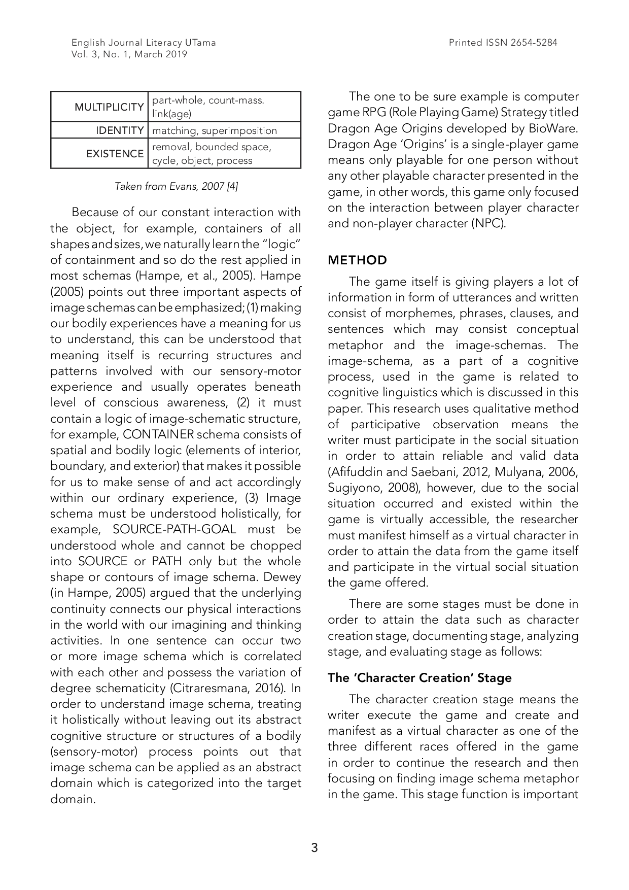 JURIS Shaping the Concept of Mage Through Image Schemas in Dragon Age Origins