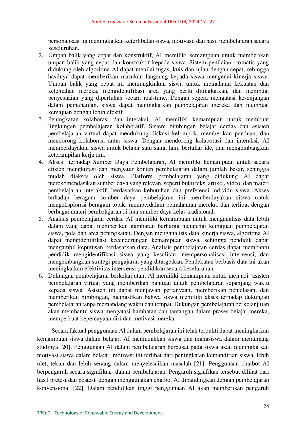 JURIS Integrasi Artificial Intelligence Dalam Proses Belajar Mengajar