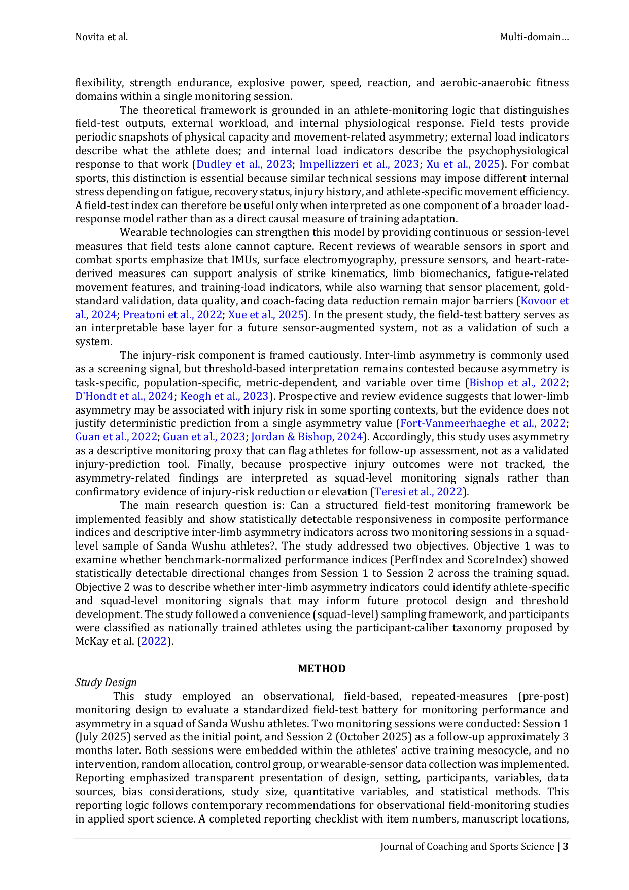 JURIS Multi domain field test battery for performance profiling and inter limb asymmetry screening in competitive Sanda Wushu