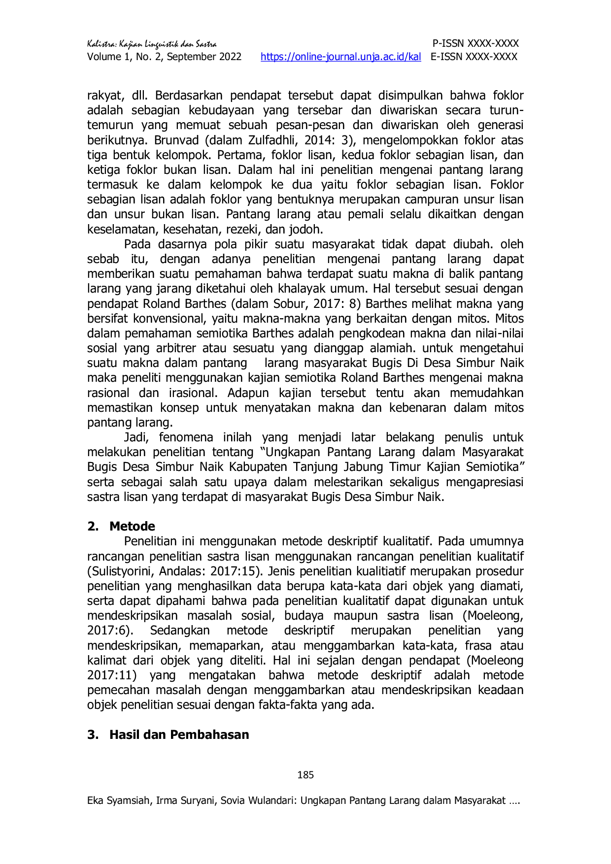 JURIS Ungkapan Pantang Larang dalam Masyarakat Bugis Desa Simbur Naik Kabupaten Tanjung Jabung Timur Kajian Semiotika