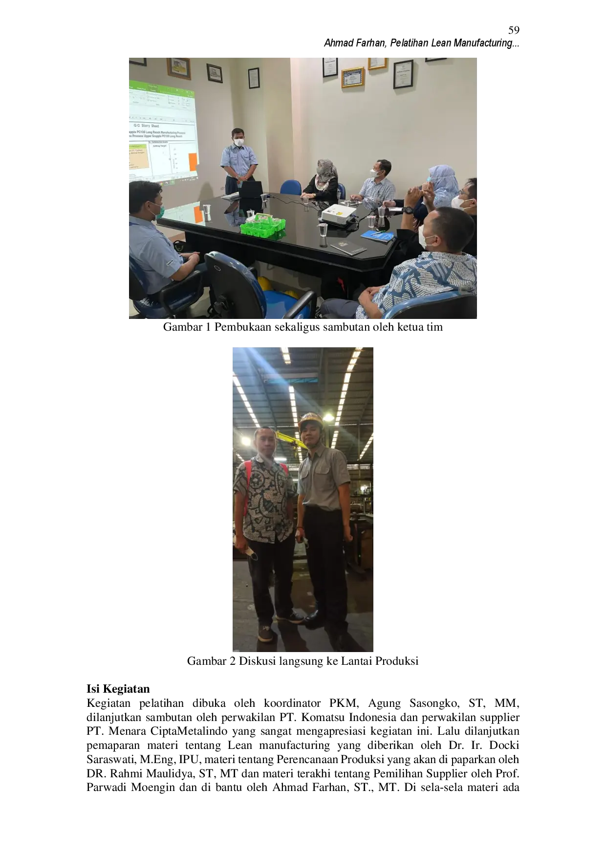 juris Pelatihan Lean Manufacturing Penjadwalan Produksi Dan Pemilihan Supplier Di Industri Manufaktur