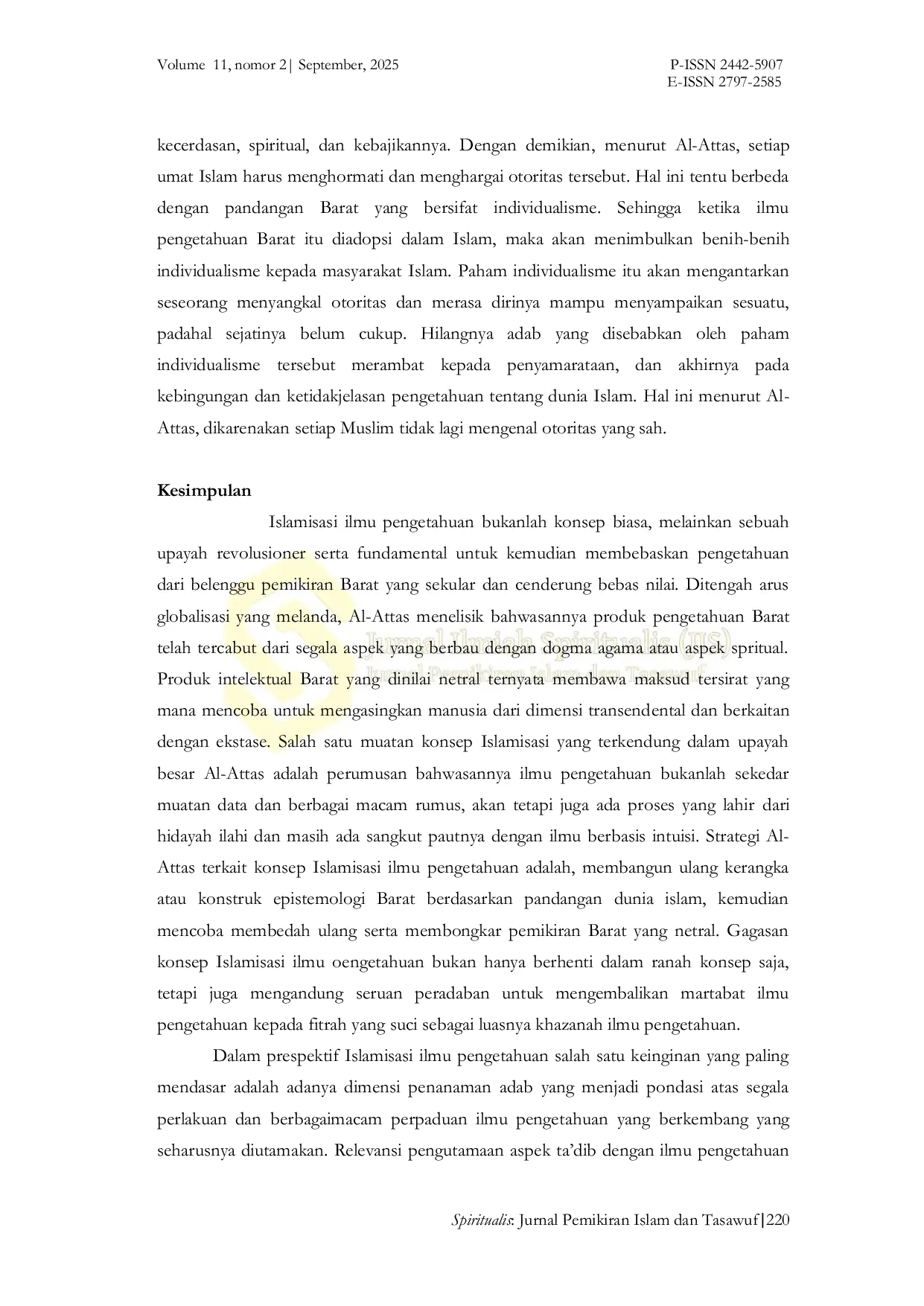 JURIS Kritik terhadap Epistemologi Barat Upaya Islamisasi Ilmu Pengetahuan menurut Syed Muhammad Naquib al Attas