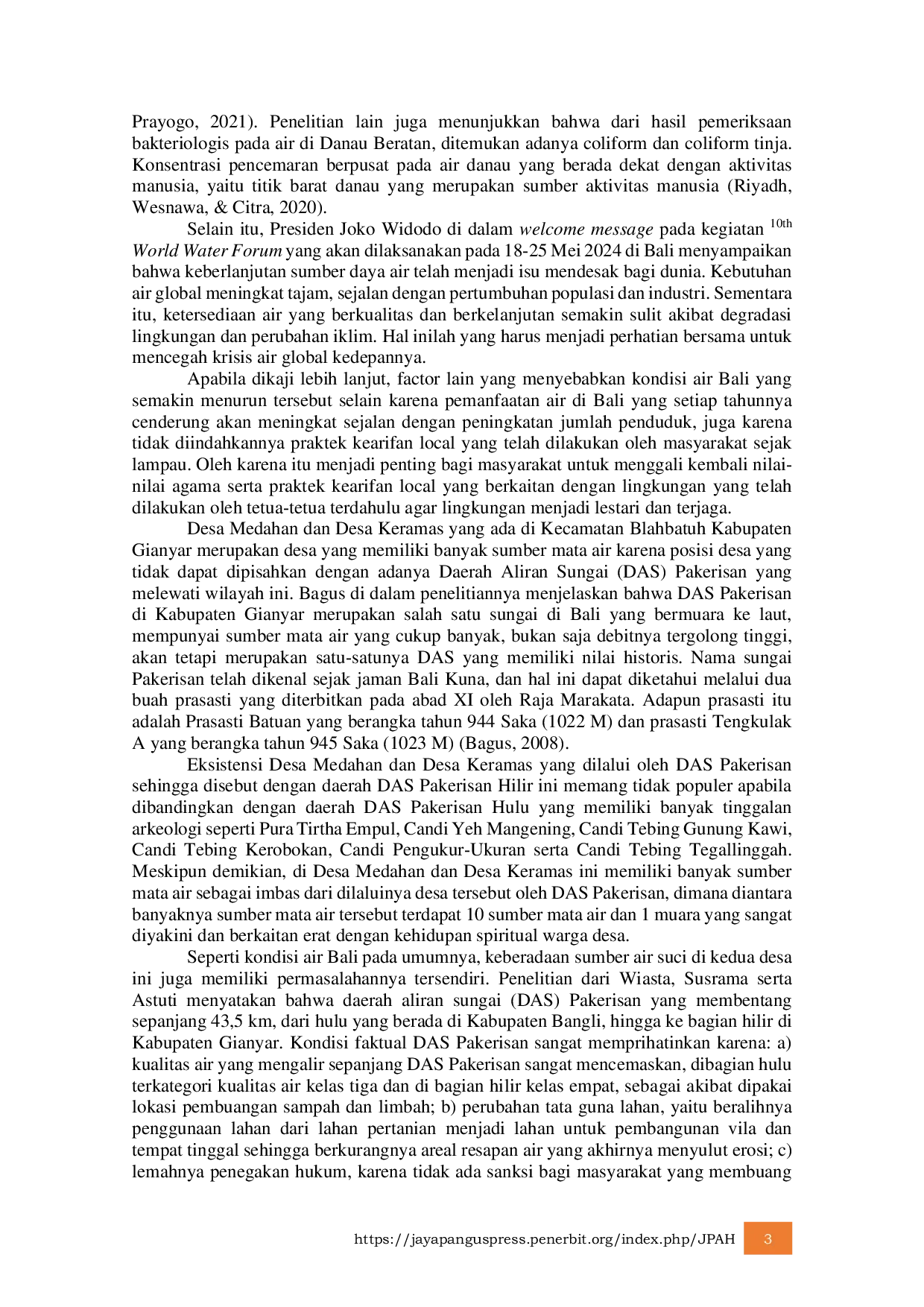 JURIS Implementasi Etika Deep Ecology Dalam Perspektif Filsafat Hindu Di Desa Medahan Dan Desa Keramas