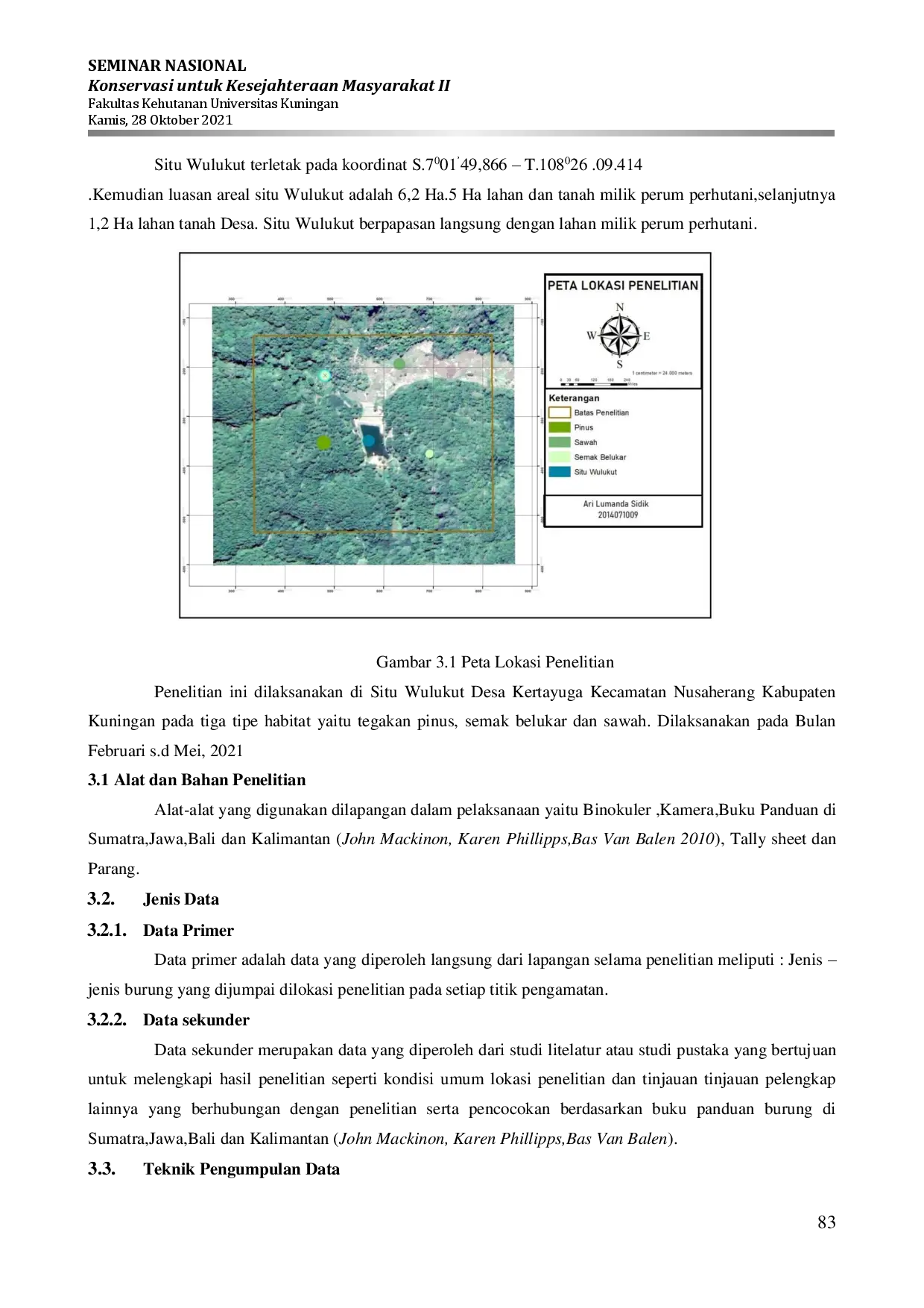 juris Keanekaragaman Jenis Burung Pada Tiga Tipe Habitat Situ Wulukut Desa Kertayuga Kecamatan Nusaherang Kabupaten Kuningan