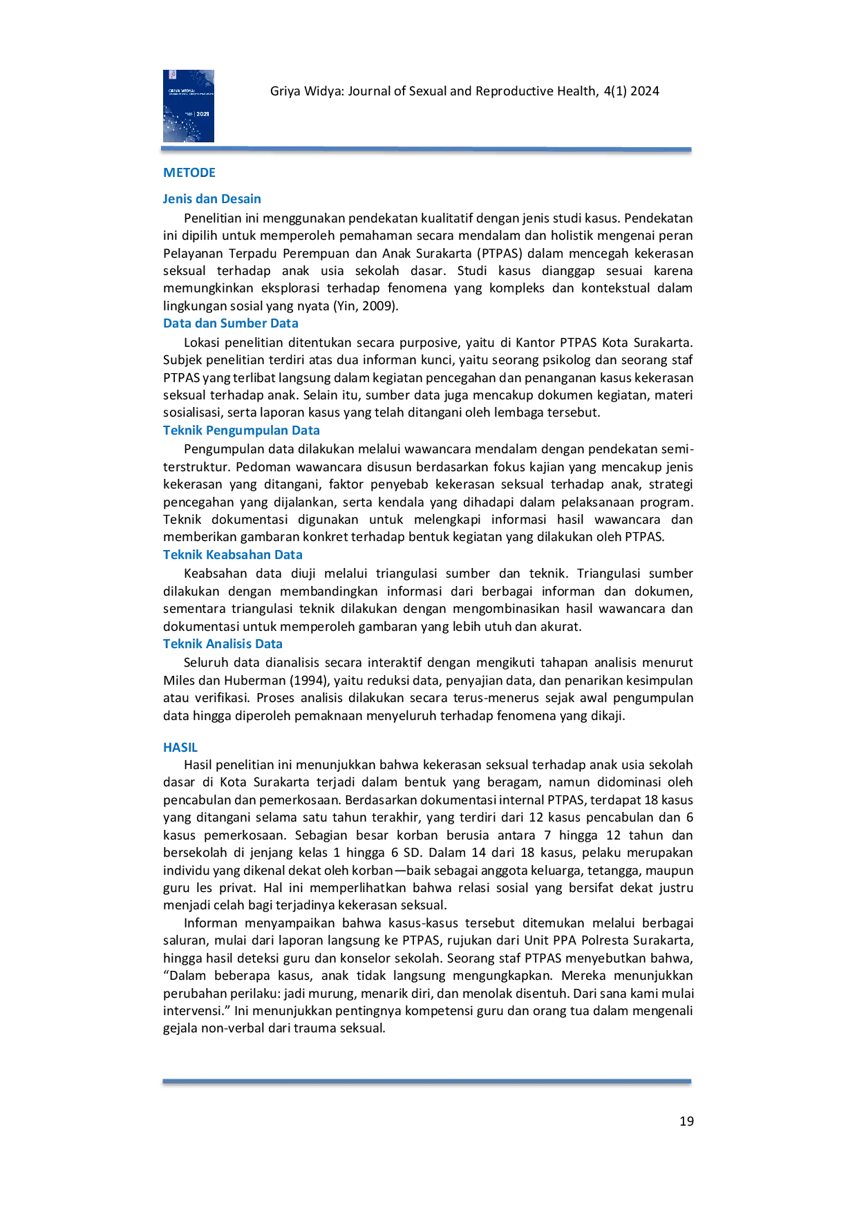 JURIS Di Garis Depan Perlindungan Anak Strategi PTPAS Surakarta Melawan Kekerasan Seksual