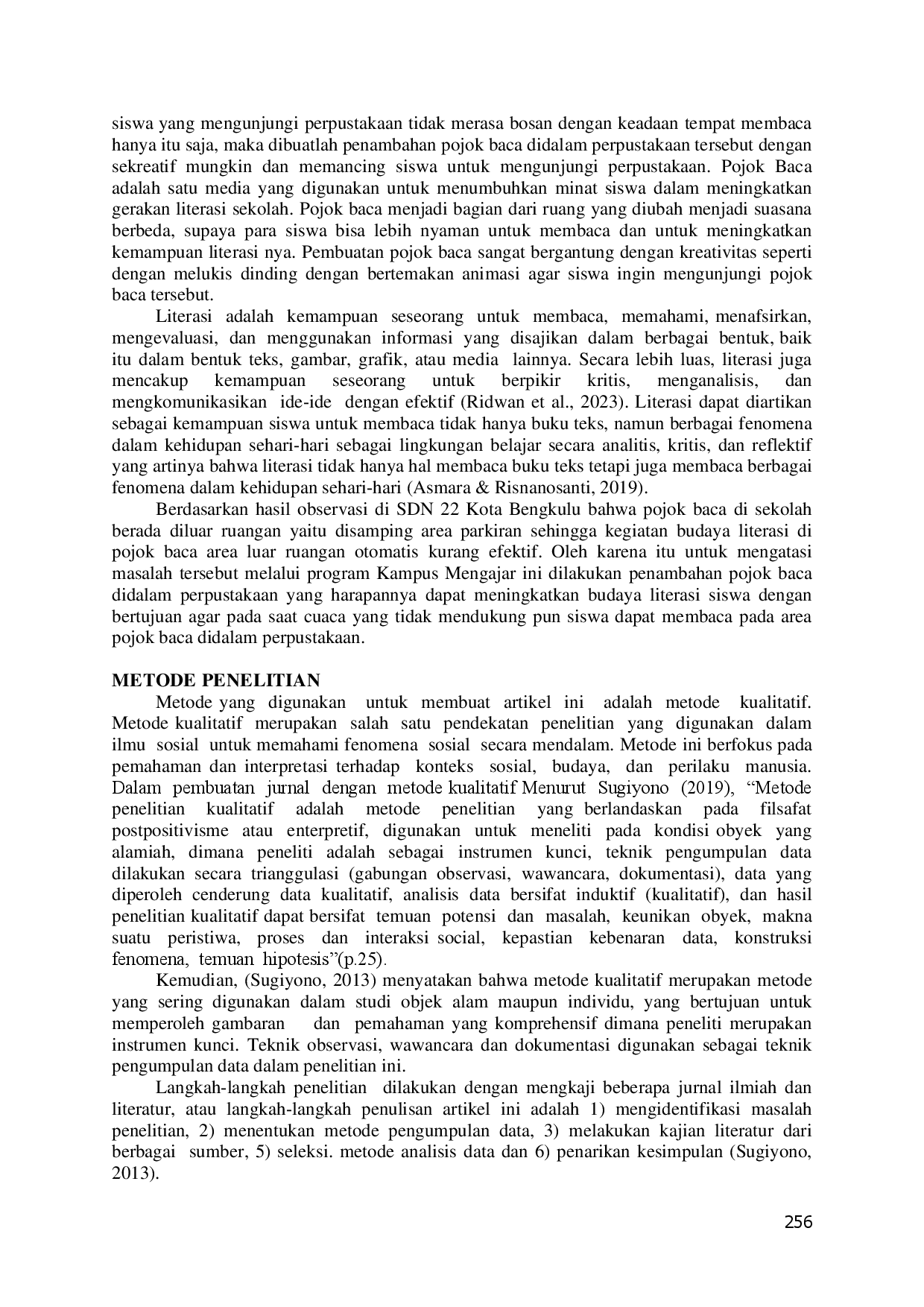 juris Pemanfaatan Penambahan Pojok Baca Didalam Perpustakaan Untuk Meningkatkan Literasi Siswa Sdn 22 Kota Bengkulu