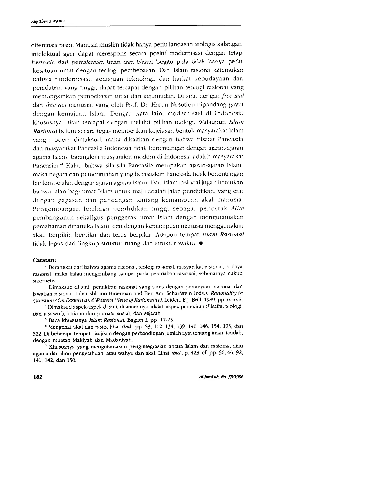JURIS Islam Rasional Gagasan dan Pemikiran Prof Dr Harun Nasution