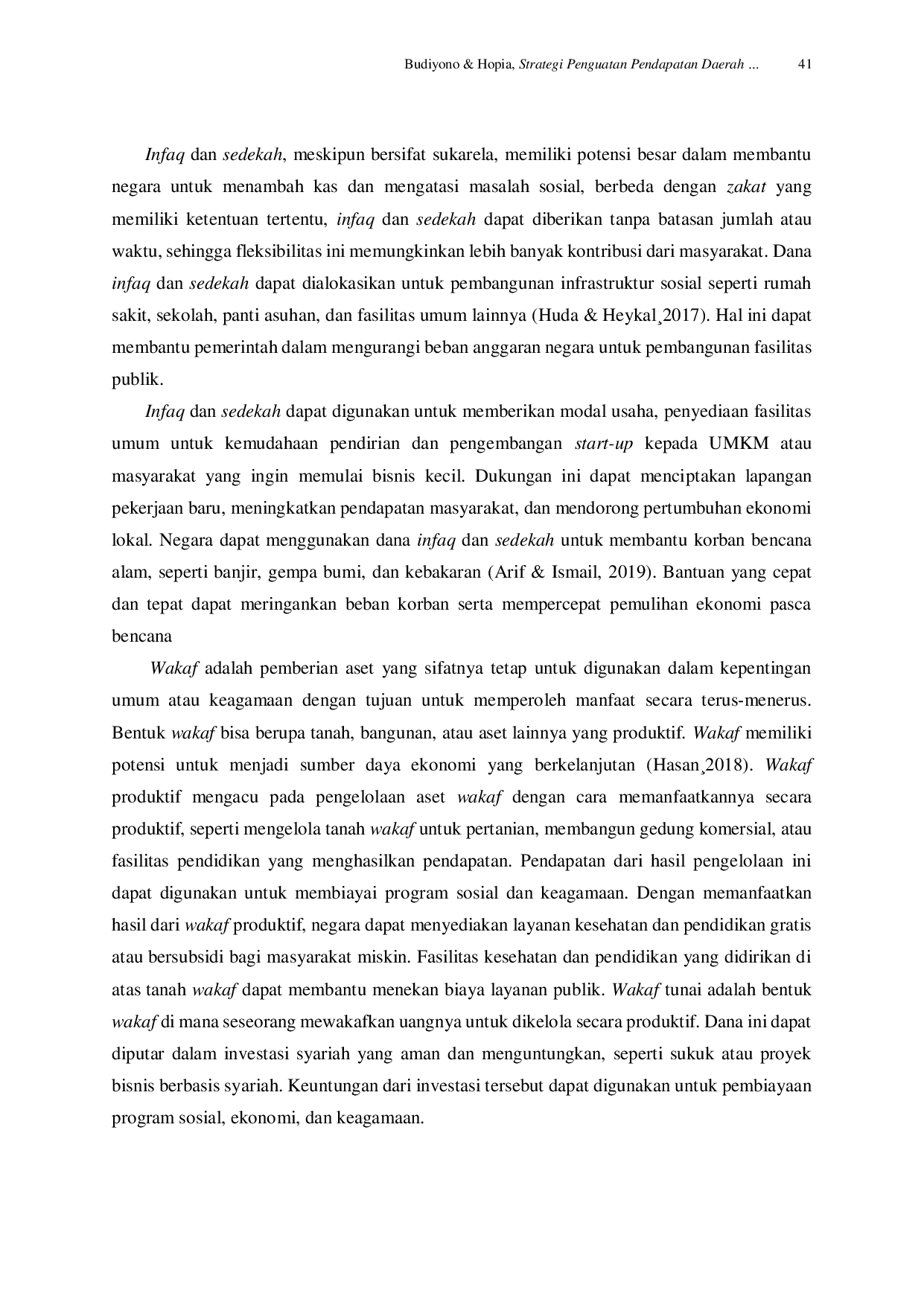 JURIS Strategi Penguatan Pendapatan Daerah dan Pengembangan Kemandirian Ekonomi Lokal Melalui Instrumen Ekonomi Islam Studi Tentang Zakat Infaq Sedekah dan Wakaf