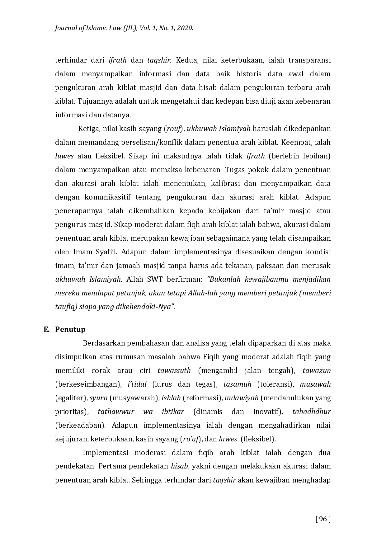 juris Fiqh Moderation on Qibla Direction Determination Flexible Accuracy