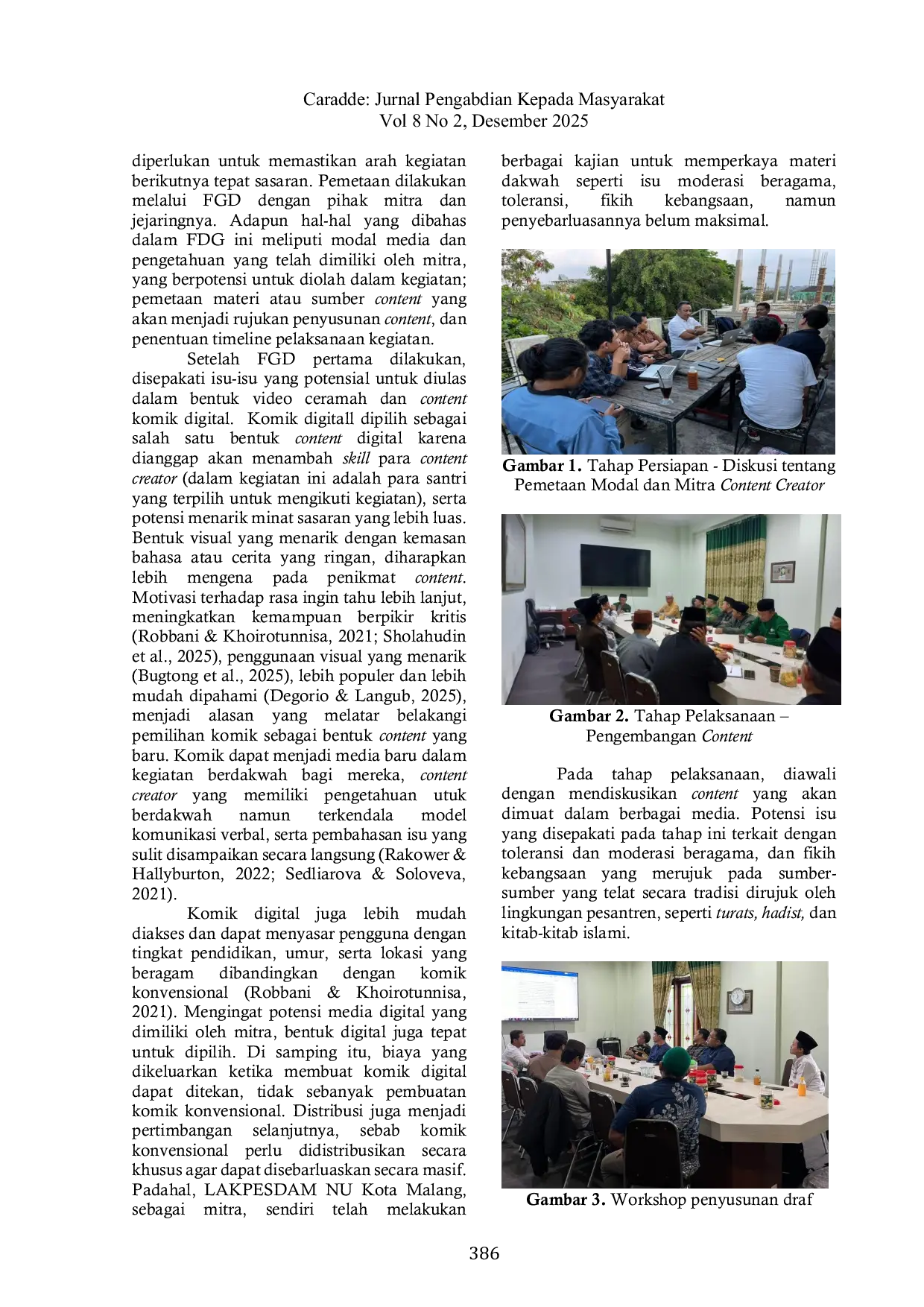 JURIS Pelatihan Content Creator Berbasis Turast Dan Fikih Kebangsaan Bagi Santri Kota Malang Sebagai Upaya Menyemai Nilai Nilai Moderasi Beragama